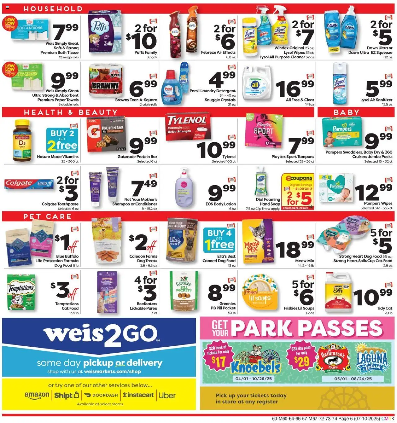 Weis Monthly Ad - MD - page 6- valid from 07/10/2025