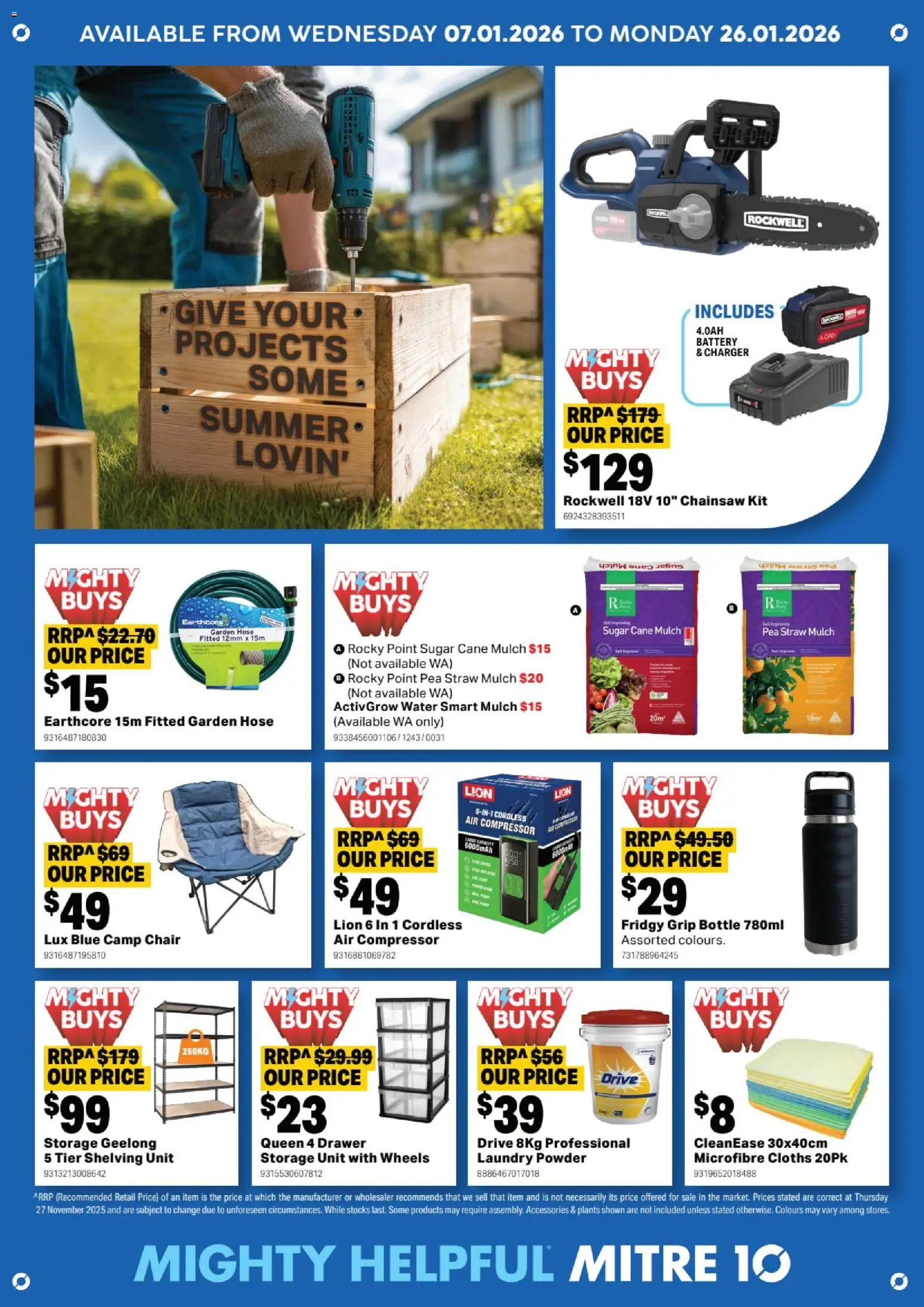 Mitre 10  Catalogue  - page 1- valid from 07/01/2026