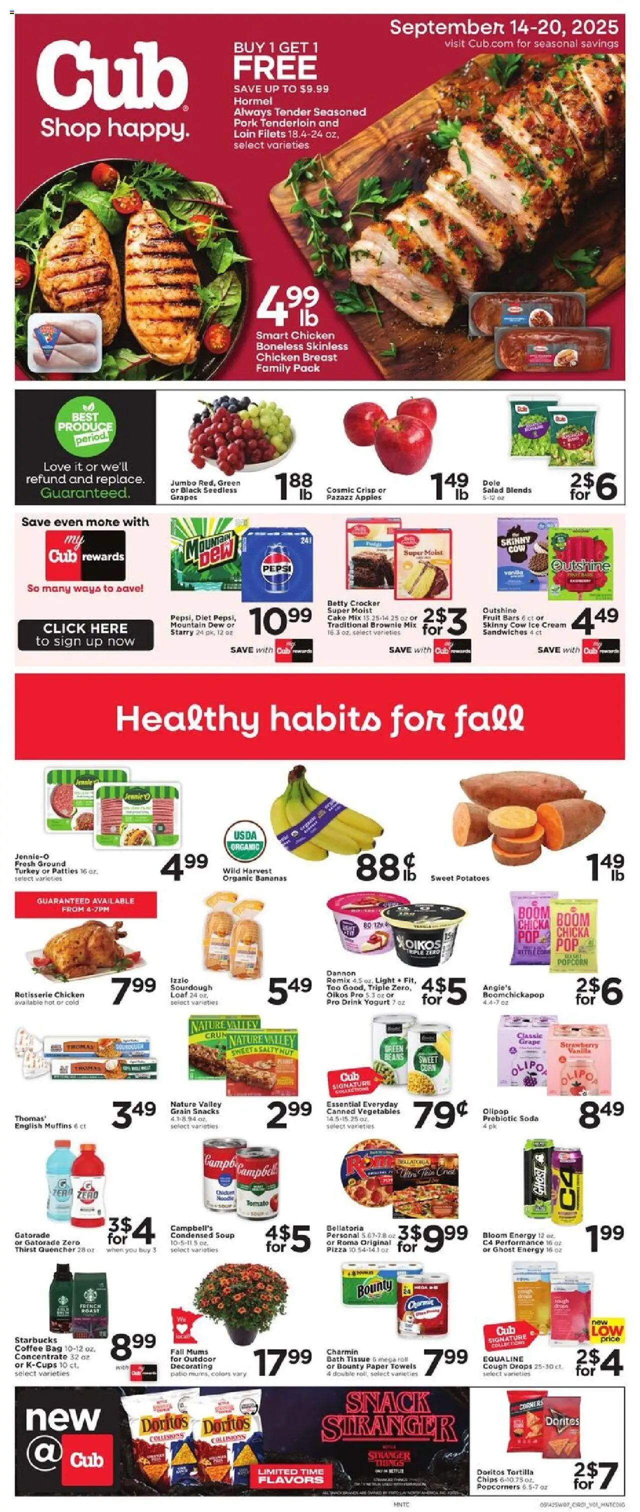 Cub Foods Weekly Ad - page 1- valid from 09/14/2025