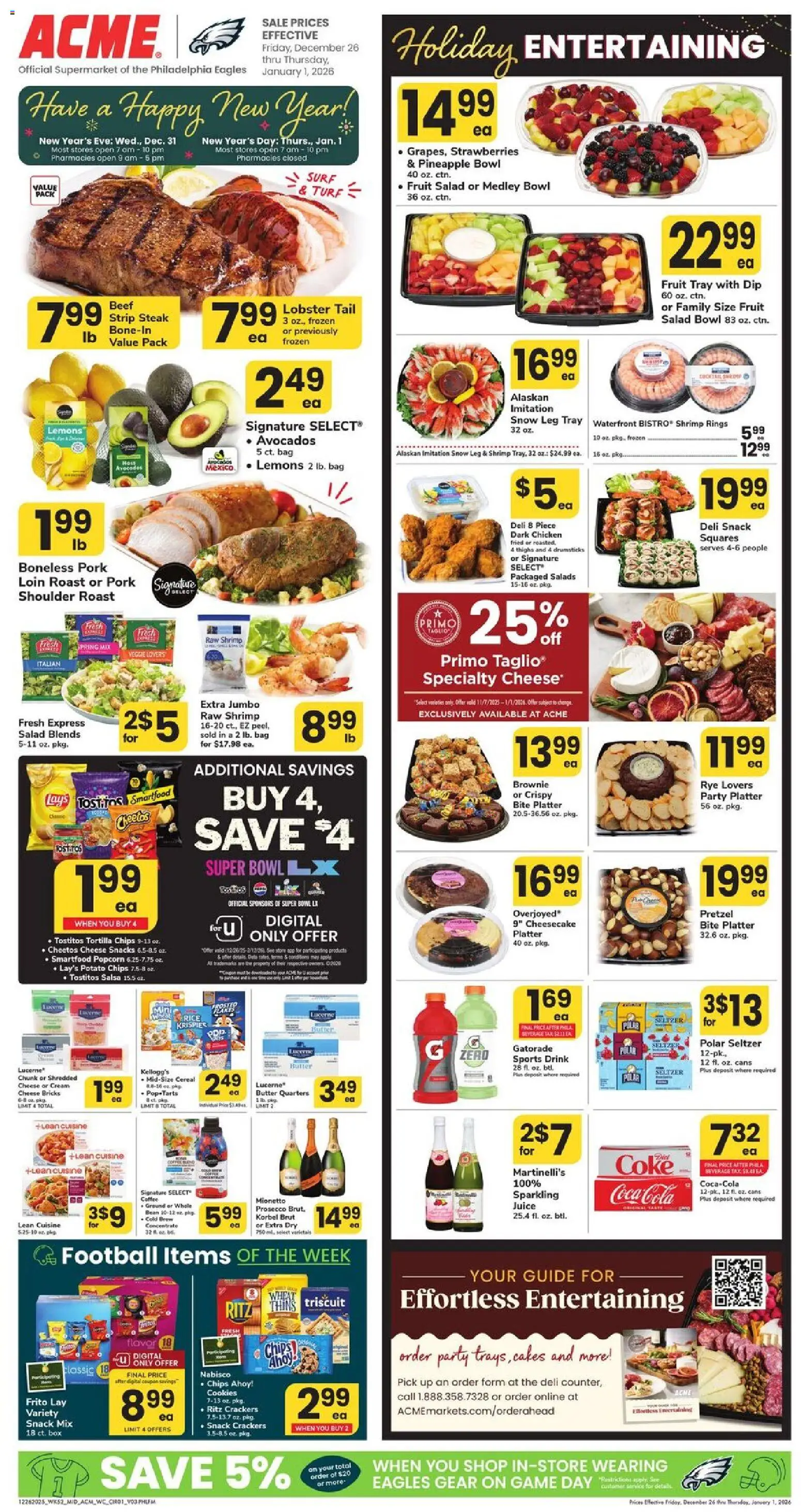 Acme Weekly Ad - page 1- valid from 12/26/2025