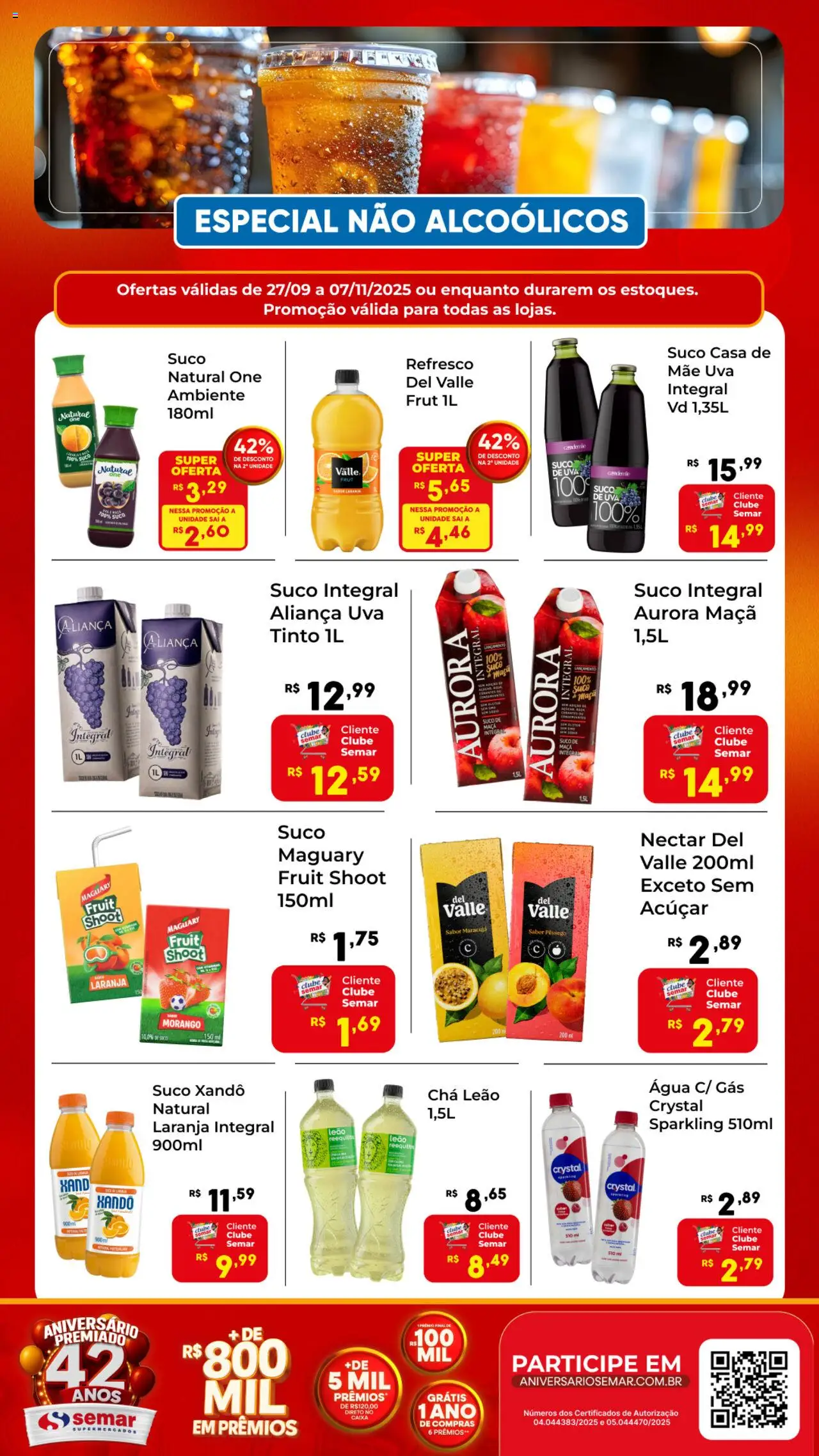 Semar Supermercado - Ofertas Especial Não Alcoólico - página 1- válido a partir de 27/09/2025
