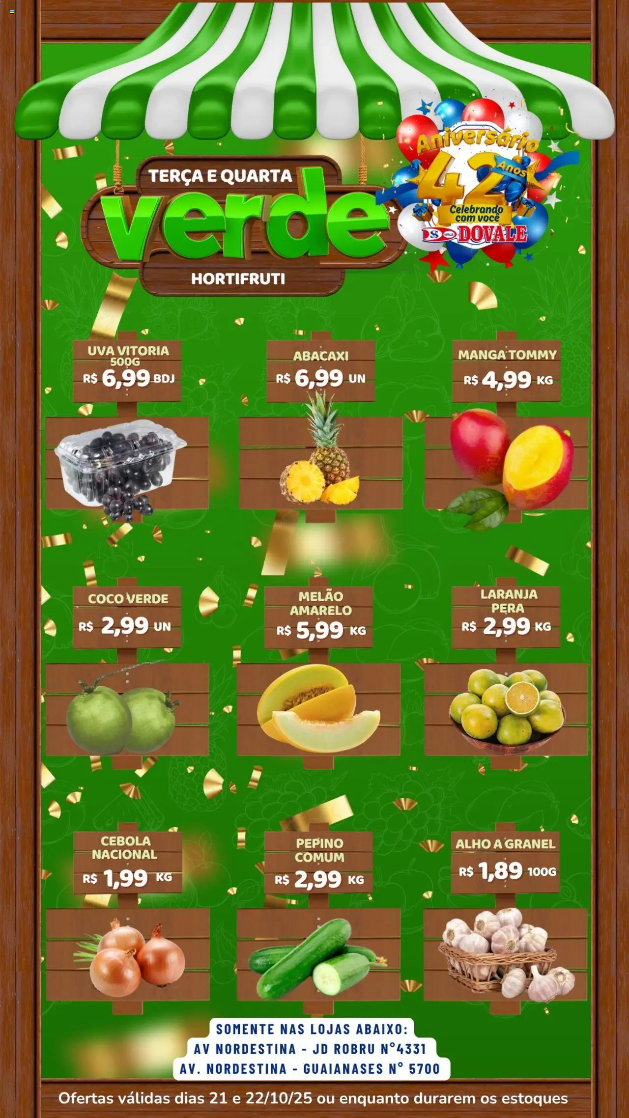 Dovale - Ofertas Hortifruti - página 1- válido a partir de 21/10/2025
