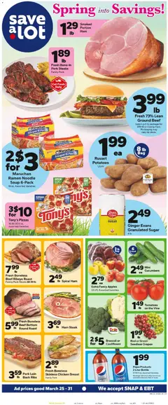 Preview Save a Lot Weekly Ad valid from 03/25/2026