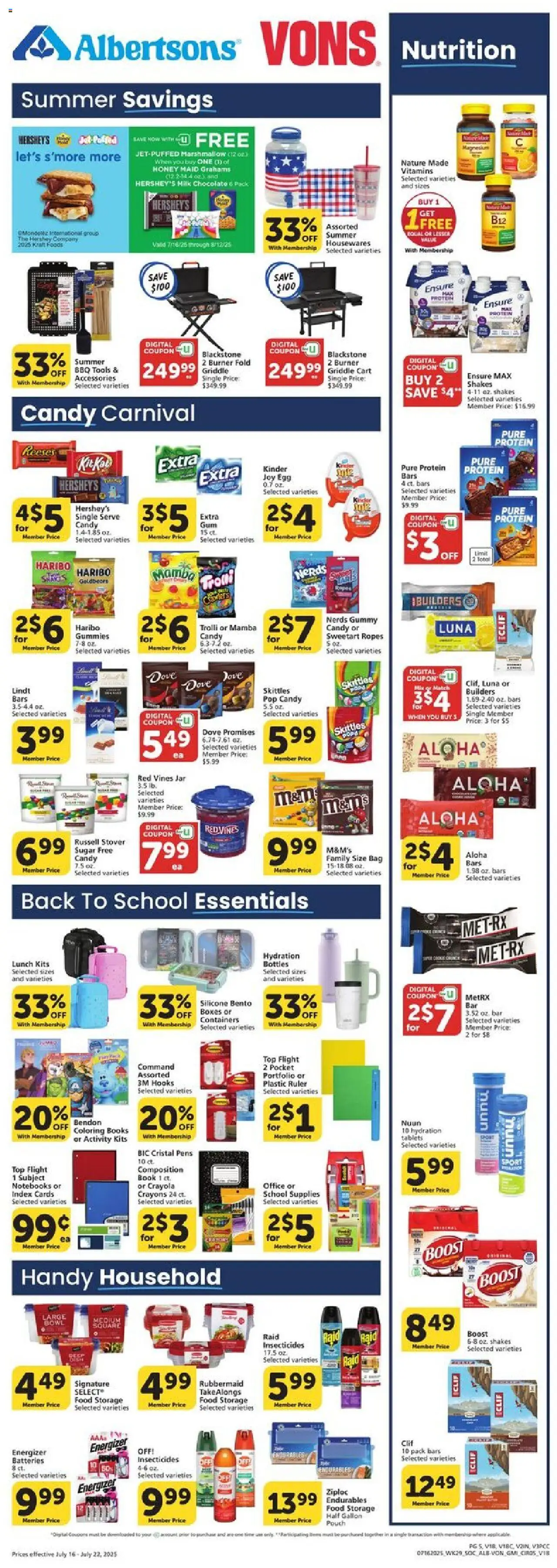 Vons Weekly Ad - page 4- valid from 07/16/2025