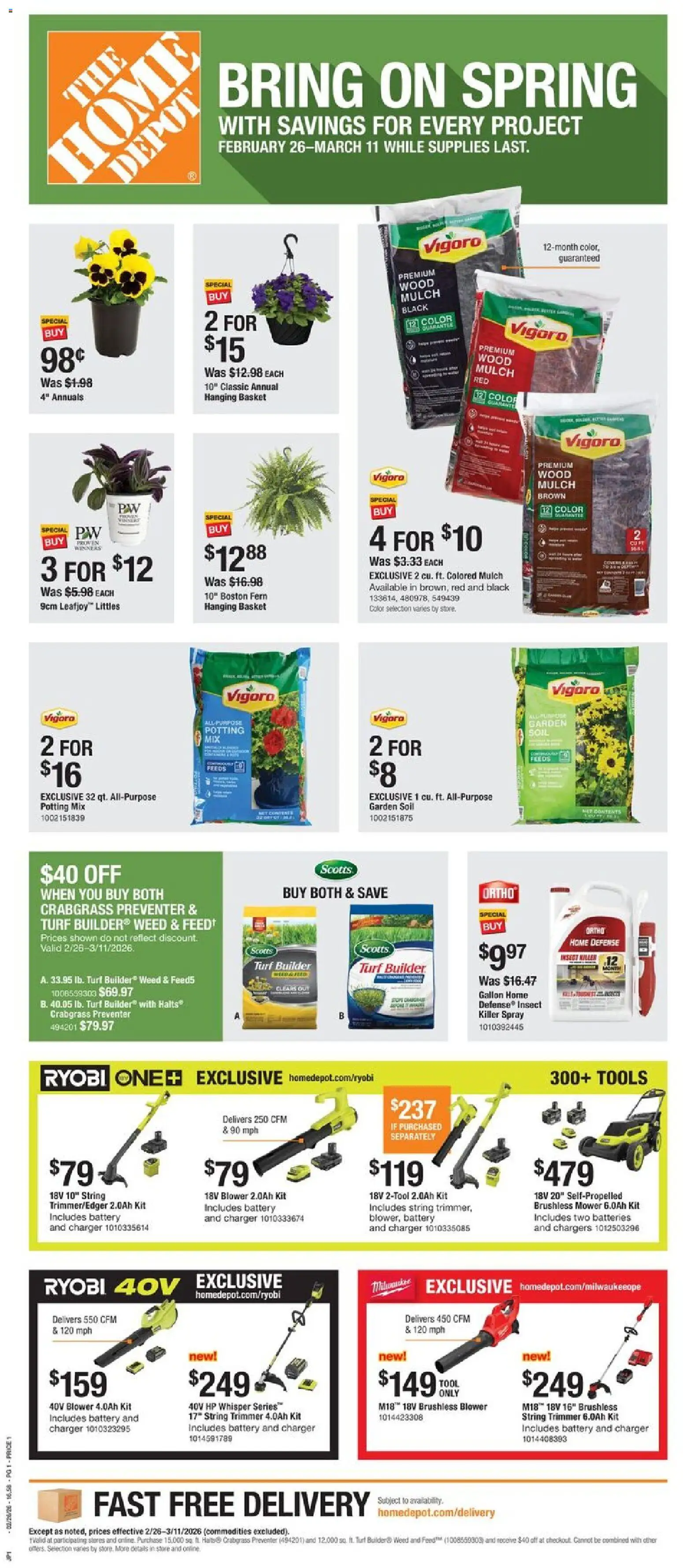 Home Depot Local Ad - TX - page 1- valid from 02/26/2026