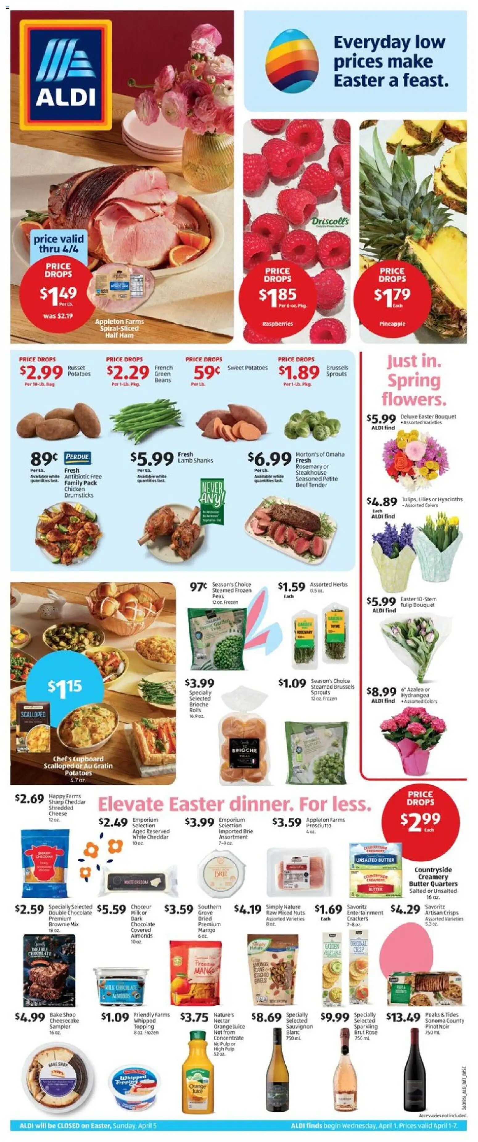 Aldi Weekly Ad - page 1- valid from 04/01/2026