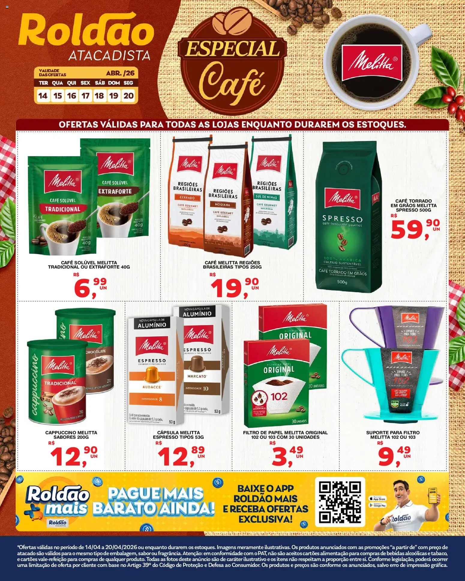 Roldão ofertas Especial Café - página 1- válido a partir de 14/04/2026
