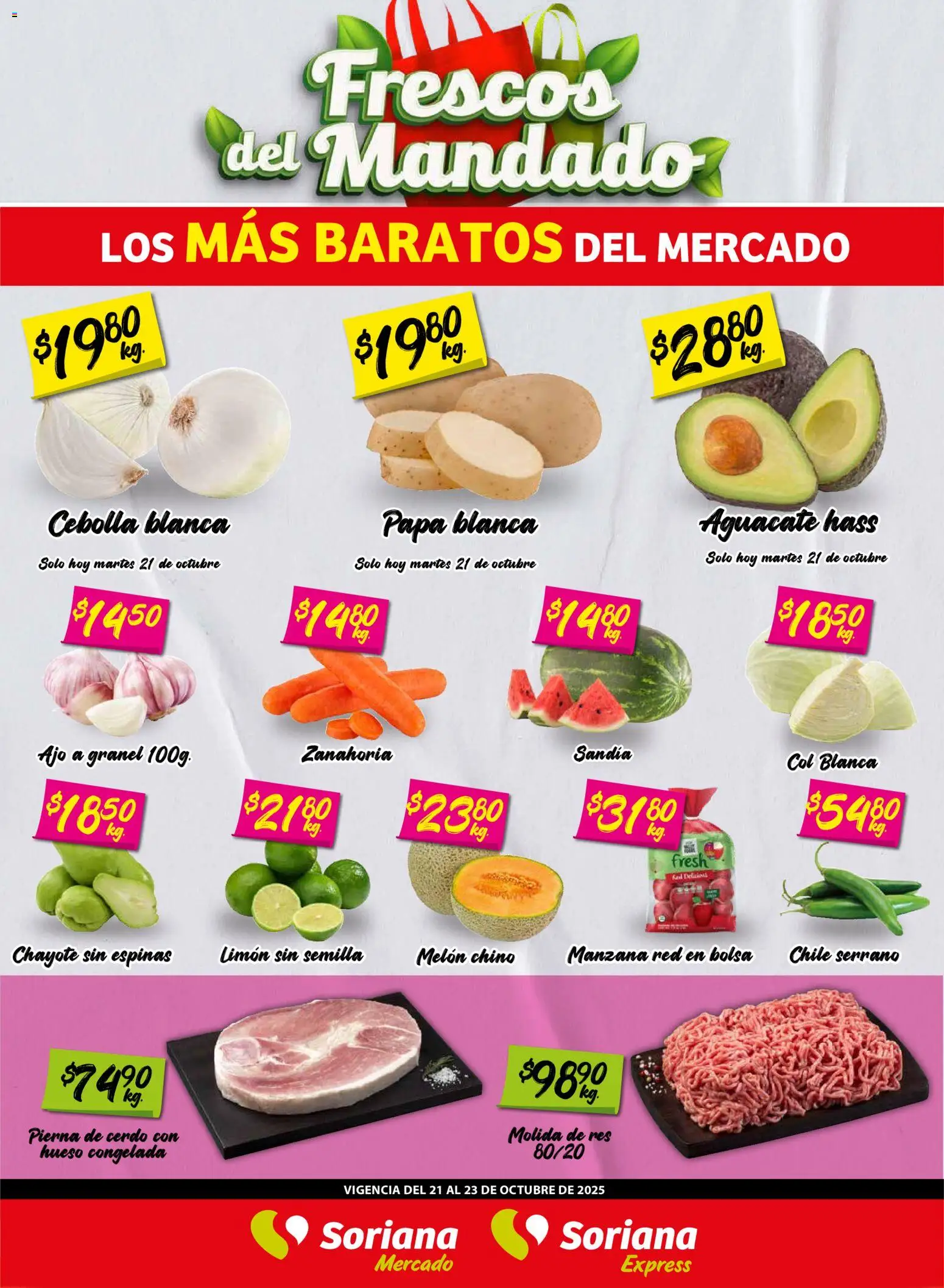 Soriana - Frescos del Mandado Mercado: Ver, Tab, Chis, Camp, Yuc y Q. Roo - página 1- válido desde 21/10/2025