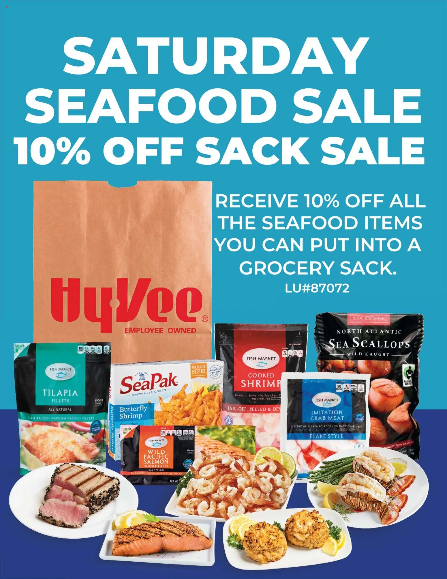 HyVee Saturday Seafood Sack Sale - page 1- valid from 01/10/2026