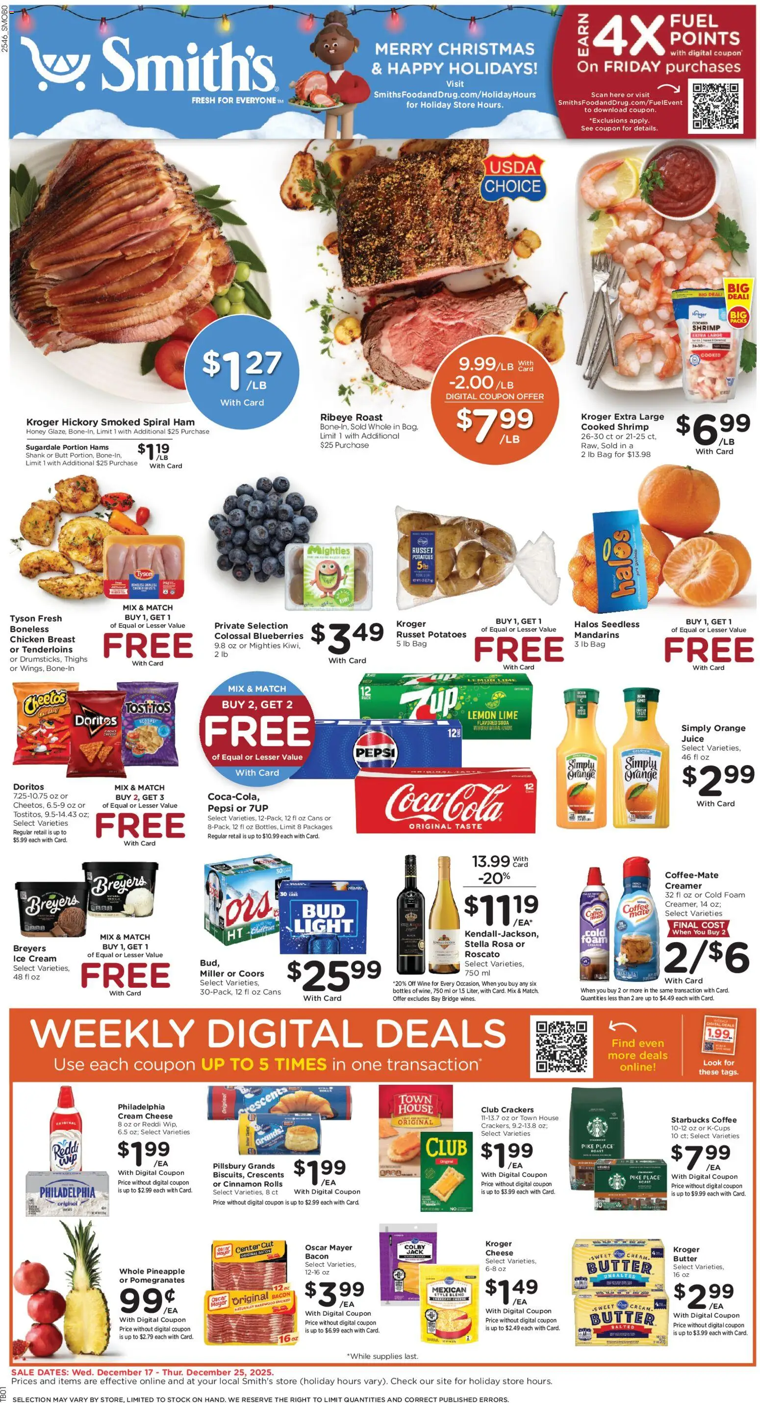 Smith's Weekly Ad - ID - page 1- valid from 12/17/2025