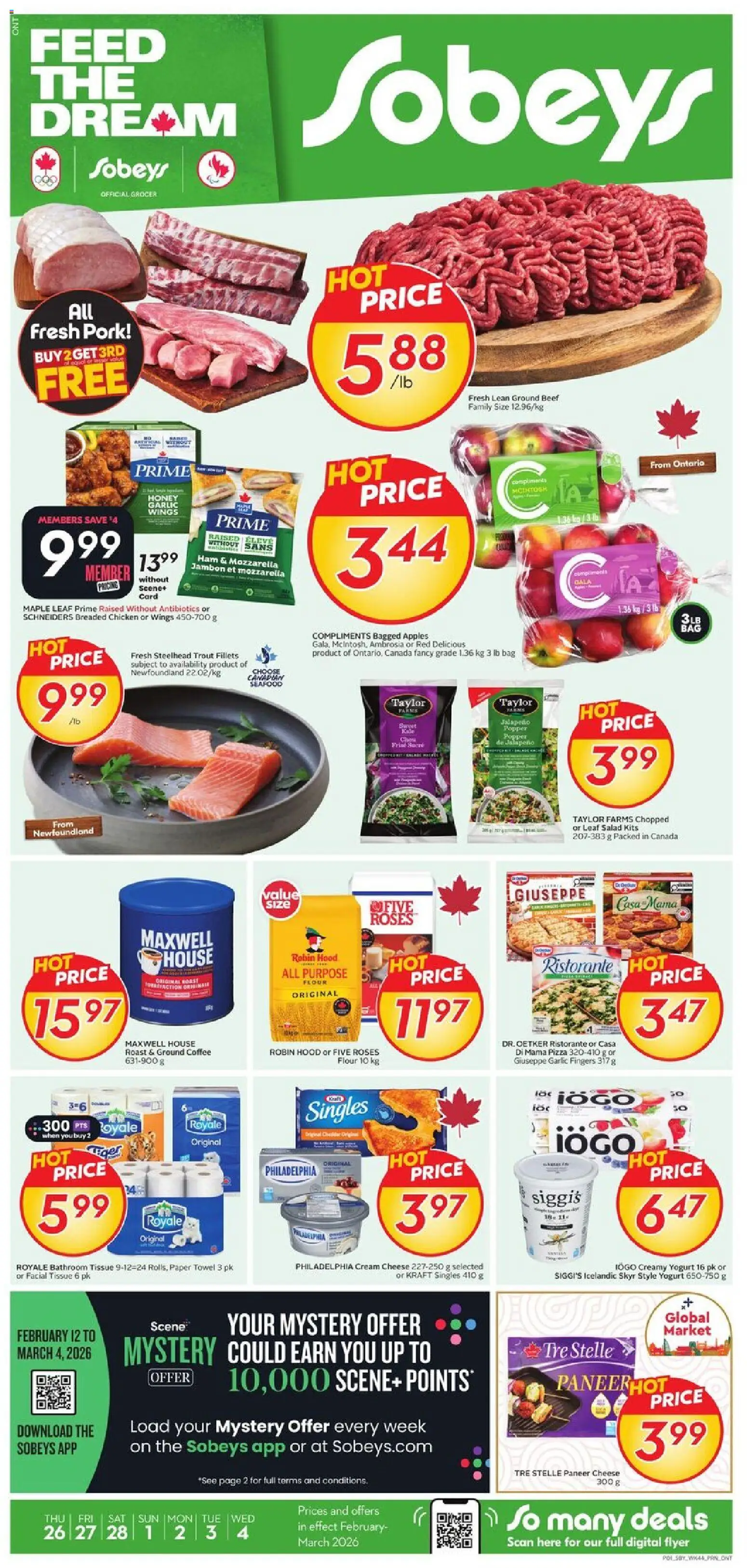 Sobeys weekly flyer / circulaire - page 1- valid from Feb 26, 2026