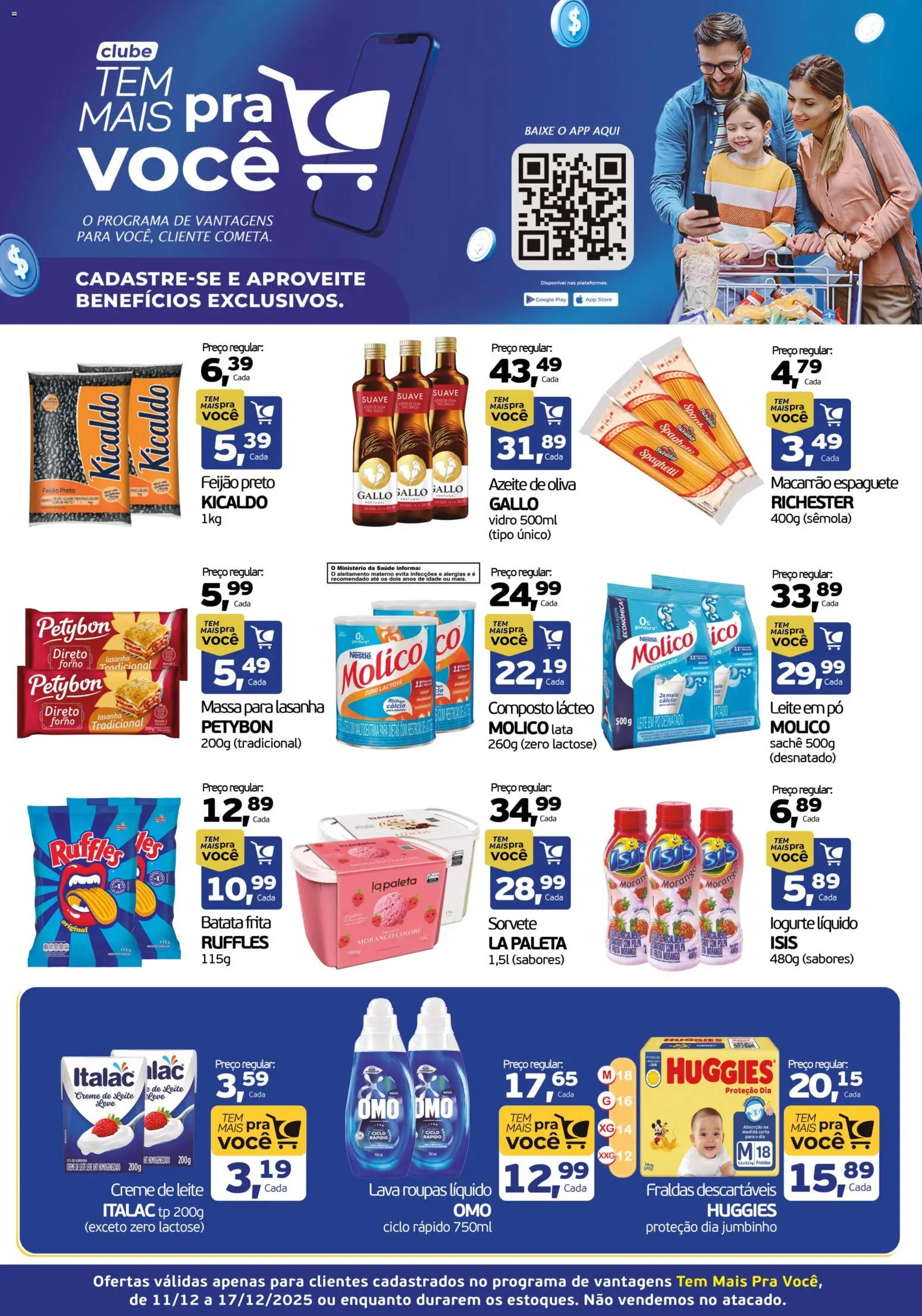 Cometa Supermercados - Ofertas Clube Tem Mais Pra Você - página 1- válido a partir de 11/12/2025
