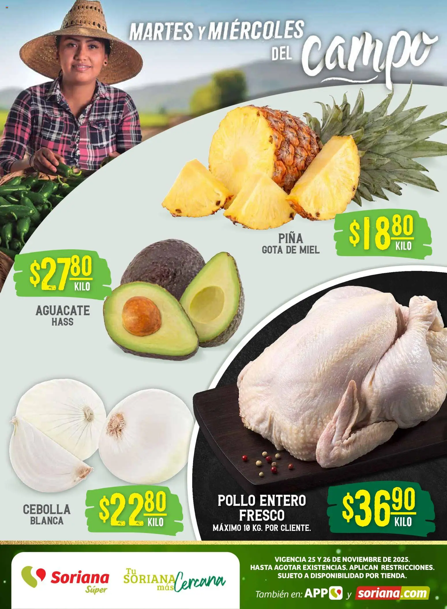 Soriana - Martes y Miércoles del Campo Súper: Nuevo León, Ciudad Victoria y Tampico - página 1- válido desde 26/11/2025