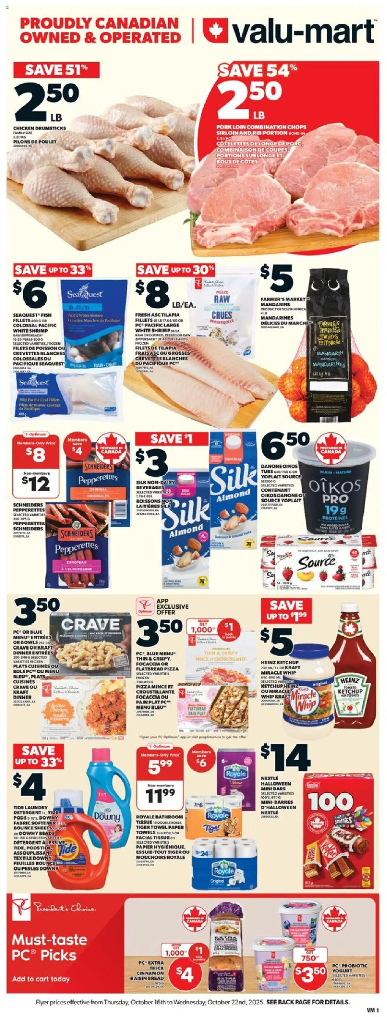 Valu Mart weekly flyer - page 1- valid from Oct 16, 2025