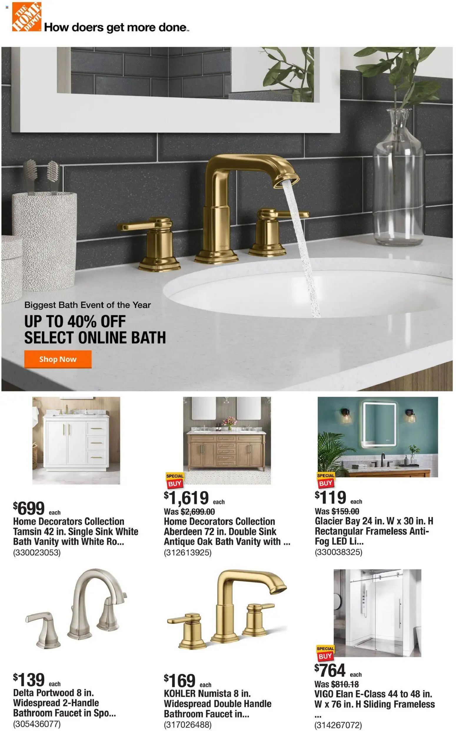 Home Depot Weekly Ad - page 1- valid from 03/12/2026