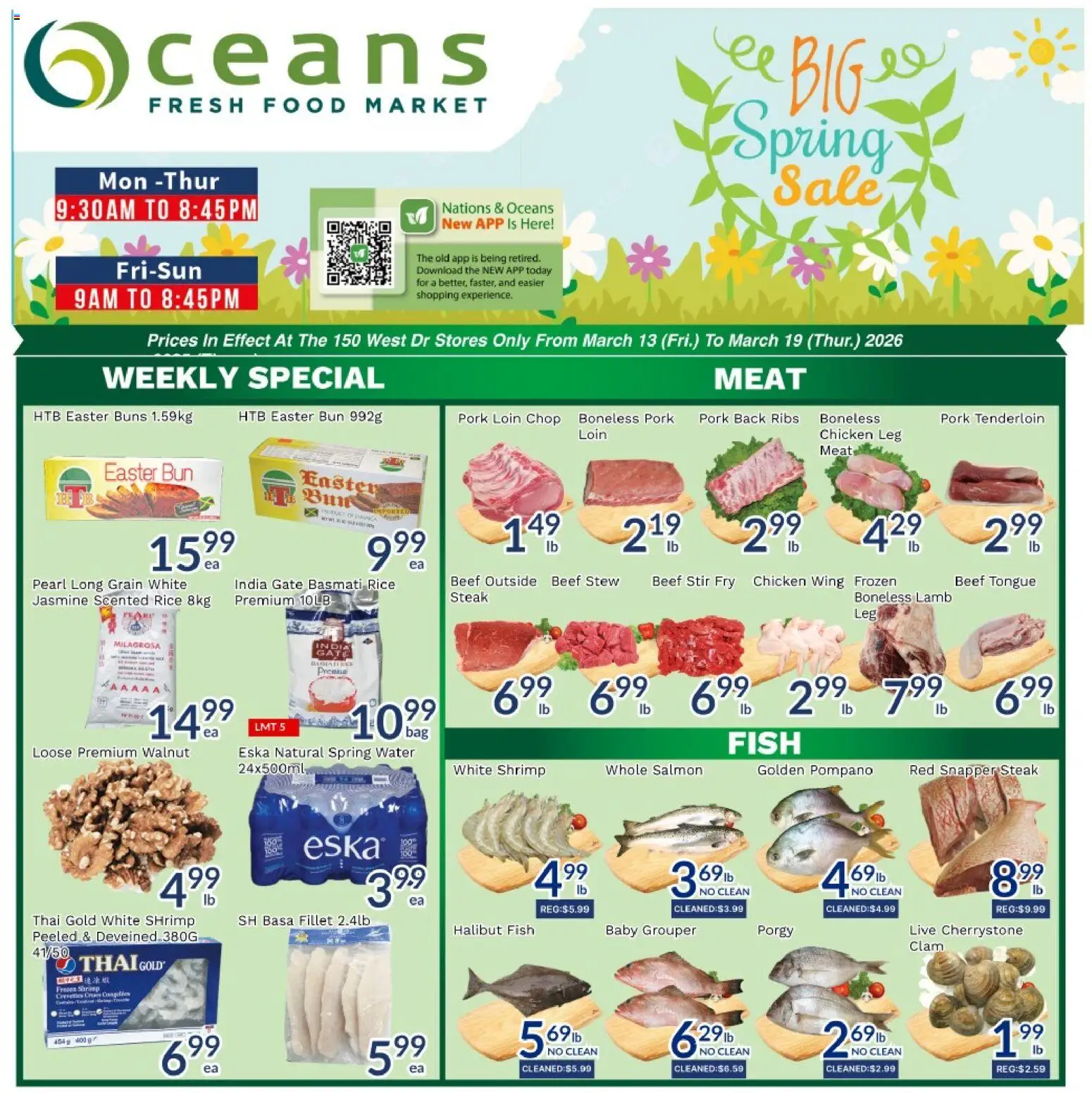 Oceans weekly flyer / circulaire - page 1- valid from Mar 13, 2026