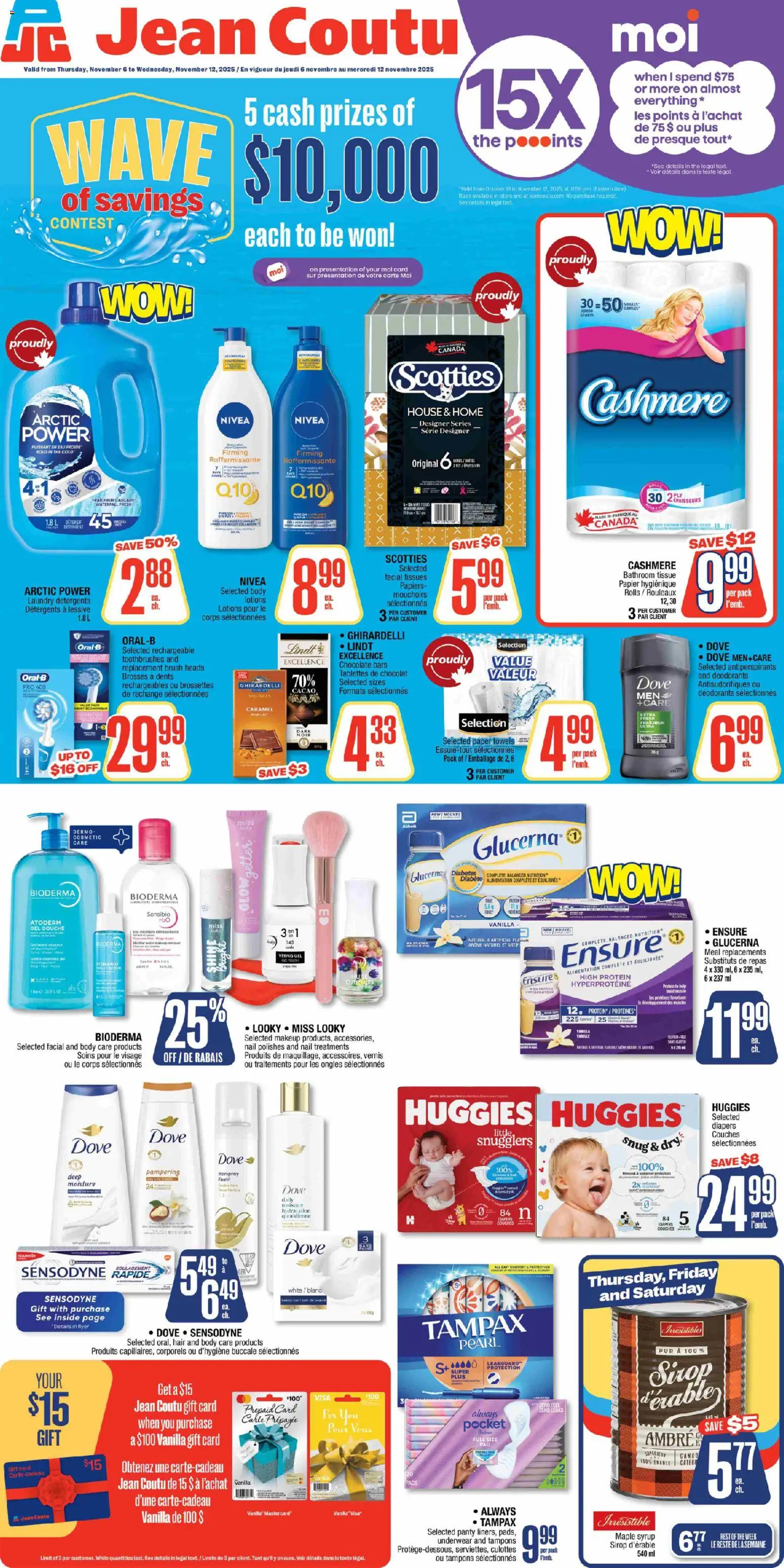 Jean Coutu weekly flyer - page 1- valid from Nov 6, 2025