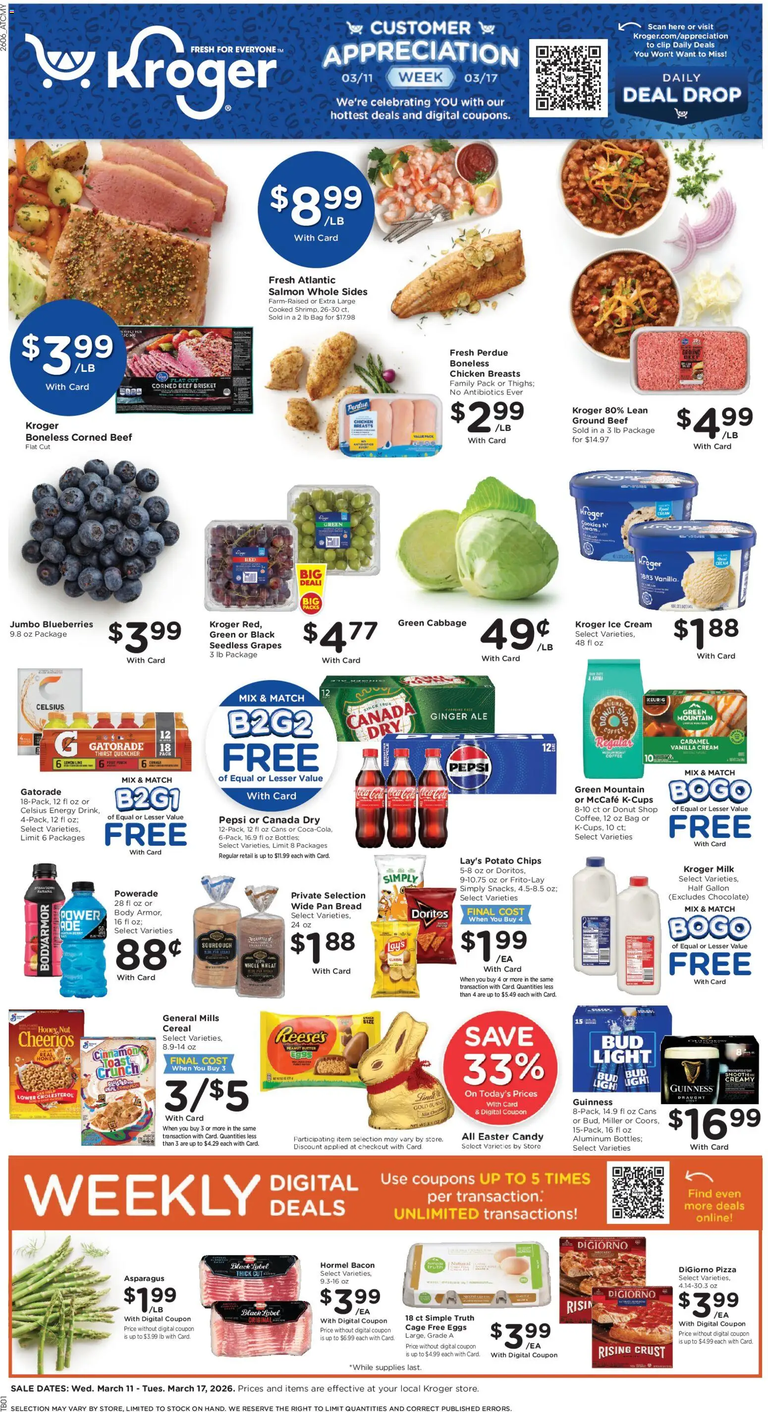 Kroger Weekly Ad - page 1- valid from 03/11/2026