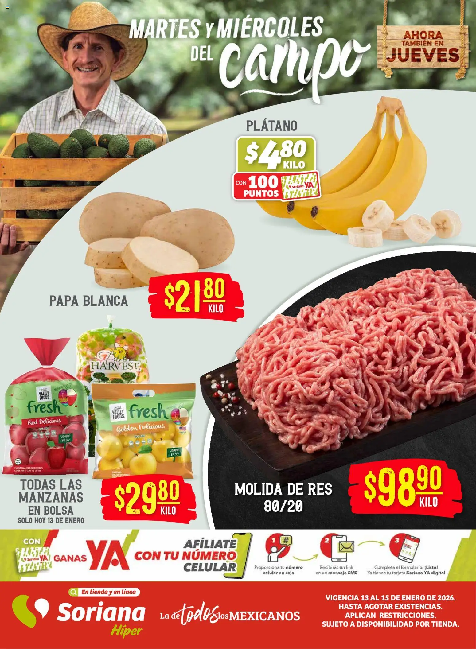 Soriana - Martes y Miércoles del Campo Híper: Saltillo y Torreón - página 1- válido desde 13/01/2026