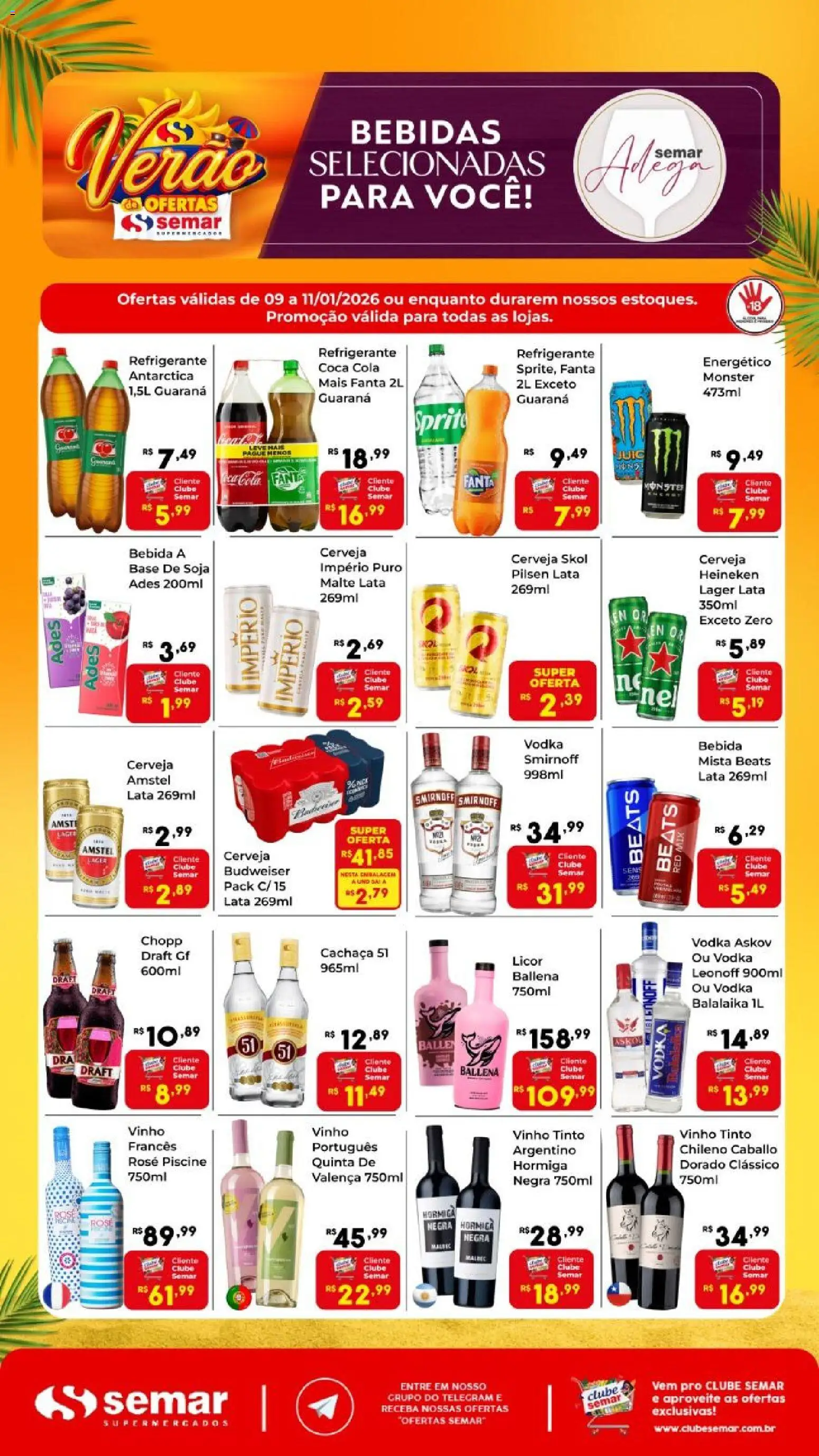 Semar Supermercado - Ofertas Adega - página 1- válido a partir de 09/01/2026
