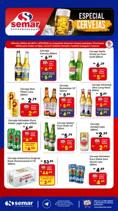 Pré-visualização Semar Supermercado - Ofertas Especial Cervejas válida a partir de 18/11/2025