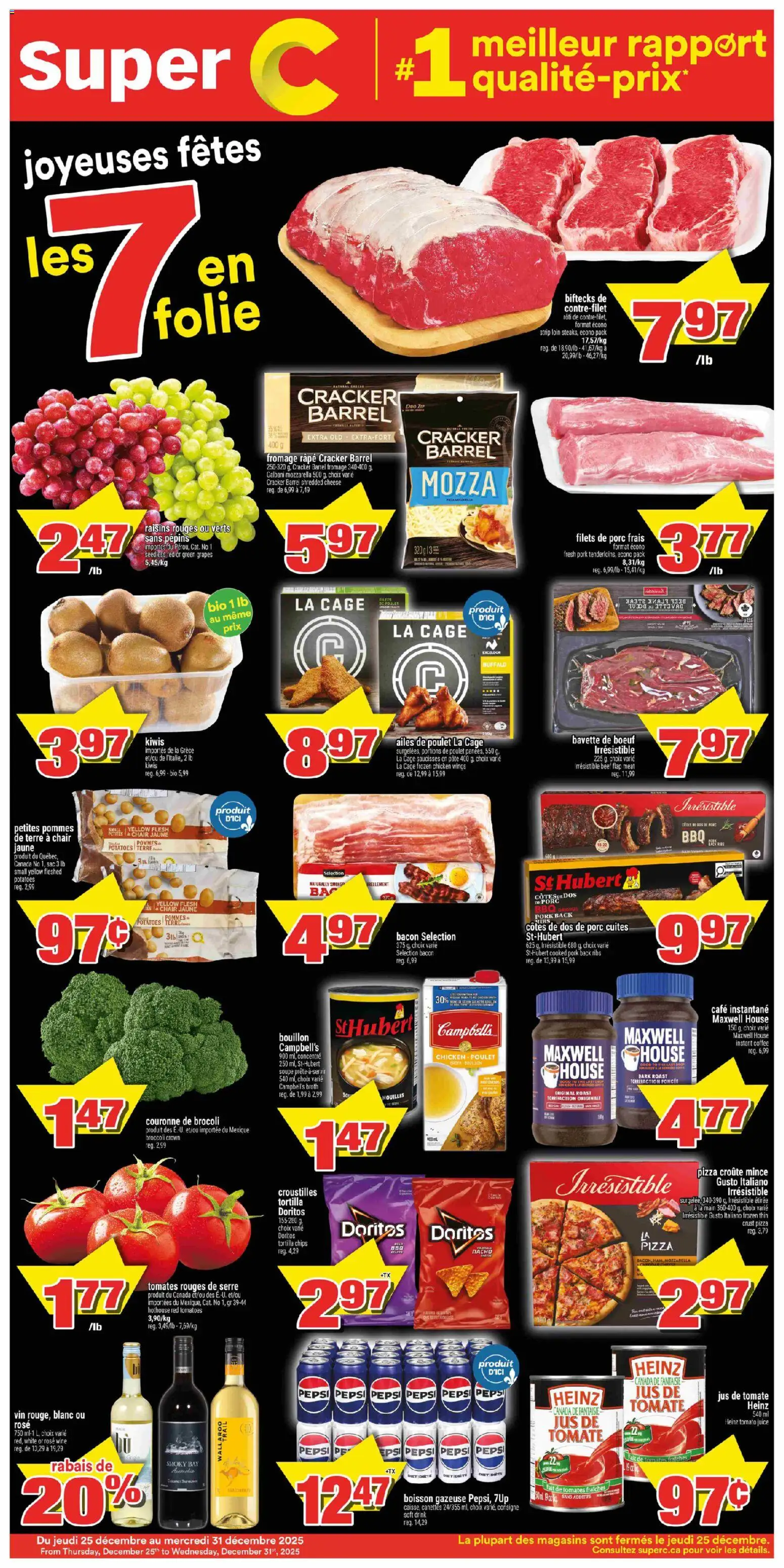 Super C weekly flyer / circulaire - page 1- valid from Dec 25, 2025