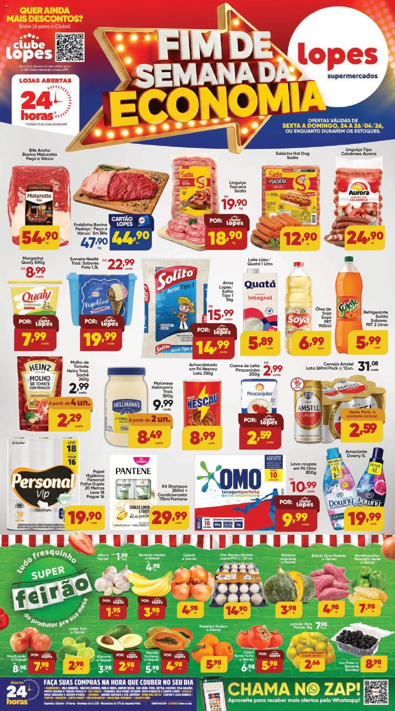 Lopes Supermercados - Ofertas da semana - página 1- válido a partir de 24/04/2026
