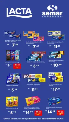 Pré-visualização Semar Supermercado - Ofertas Lacta válida a partir de 16/09/2025