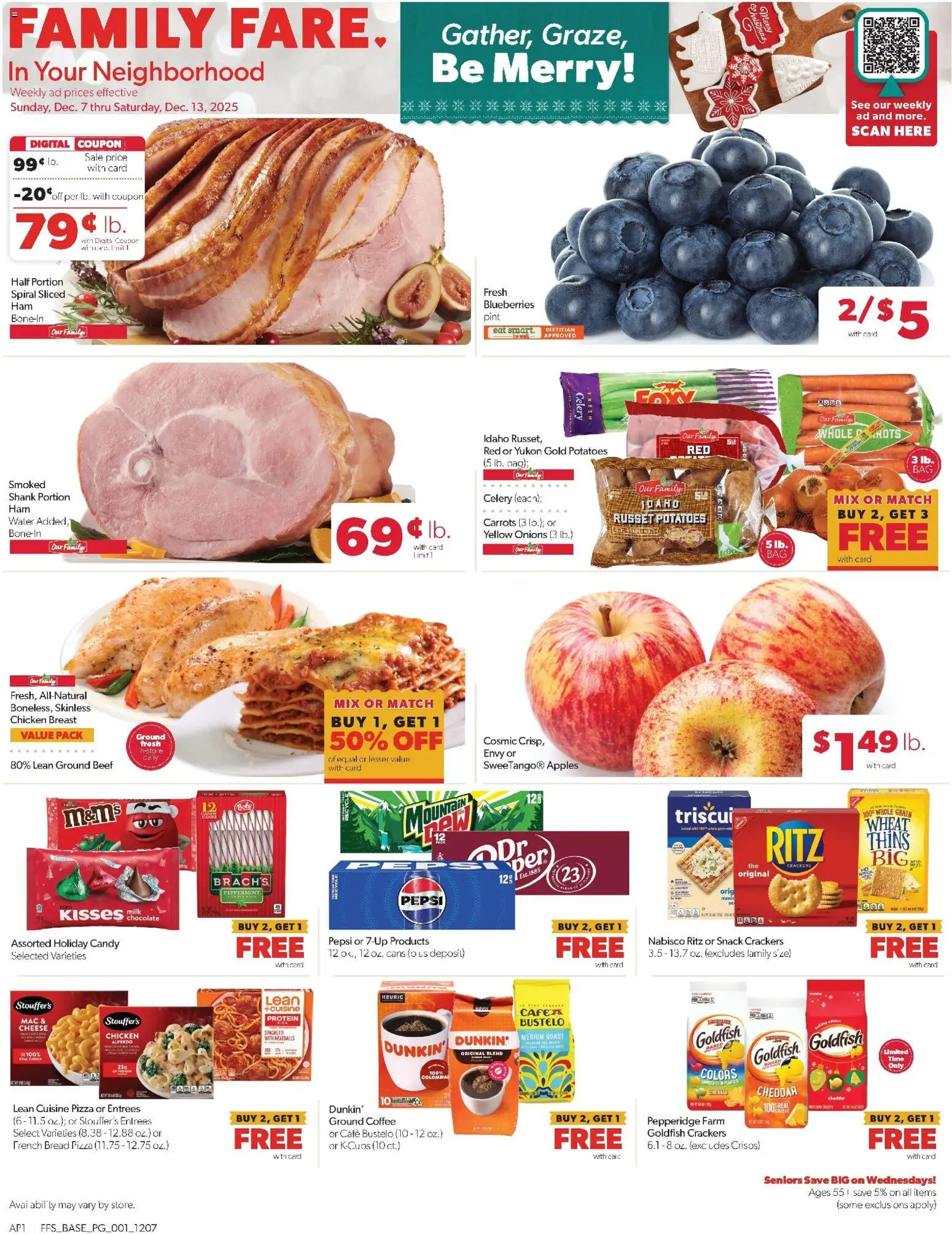 Family Fare Weekly Ad - page 1- valid from 12/07/2025