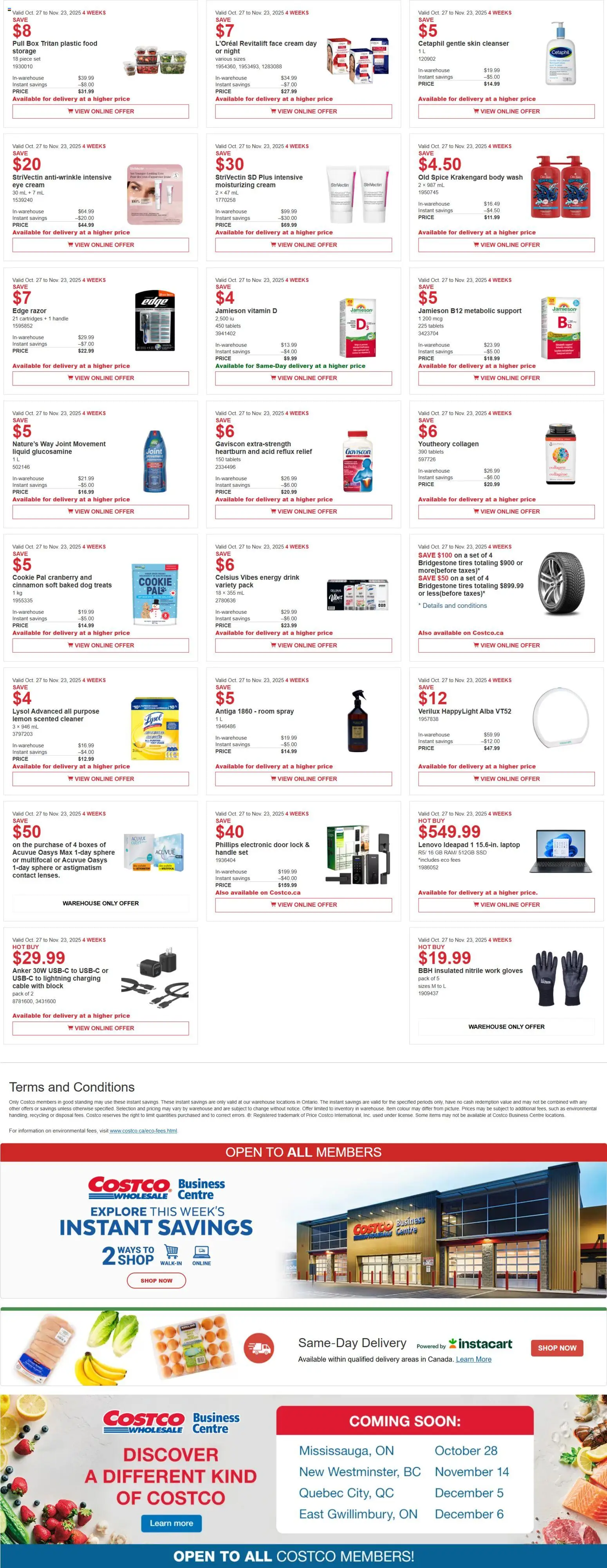 Costco weekly flyer - page 3- valid from Oct 27, 2025