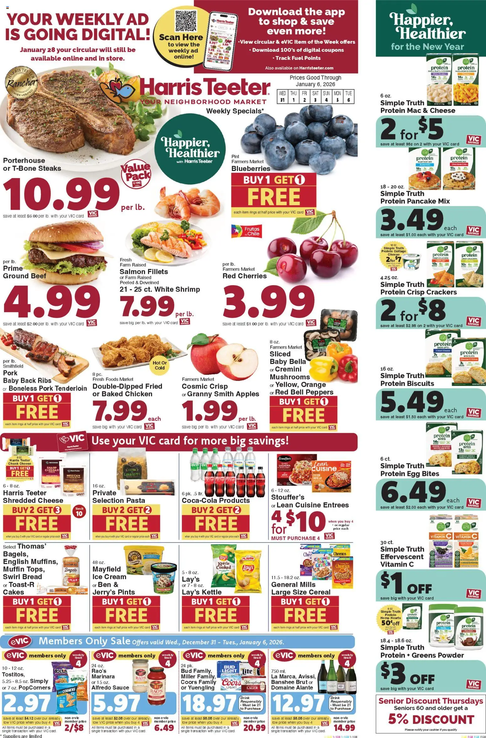 Harris Teeter Weekly Ad - NC - page 1- valid from 12/31/2025