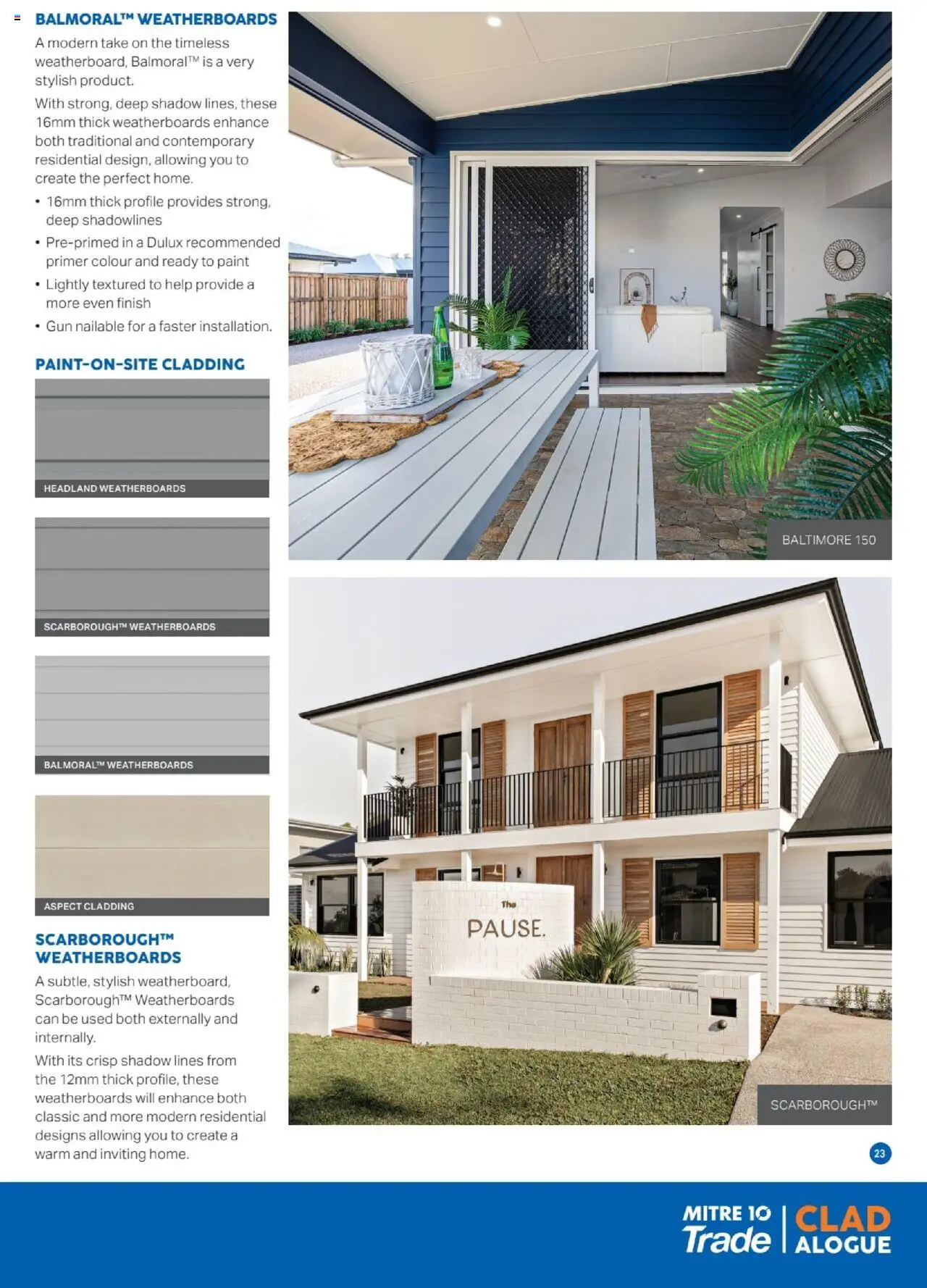 Mitre 10 - Cladalogue E-Selection Guide 2025 - page 23- valid from 27/06/2025