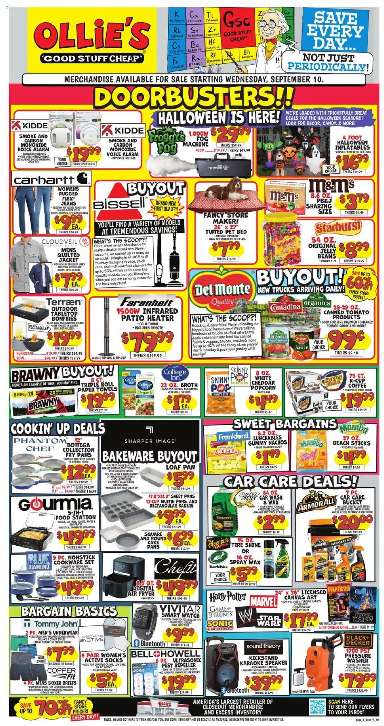 Ollie's Weekly Ad - page 1- valid from 09/10/2025
