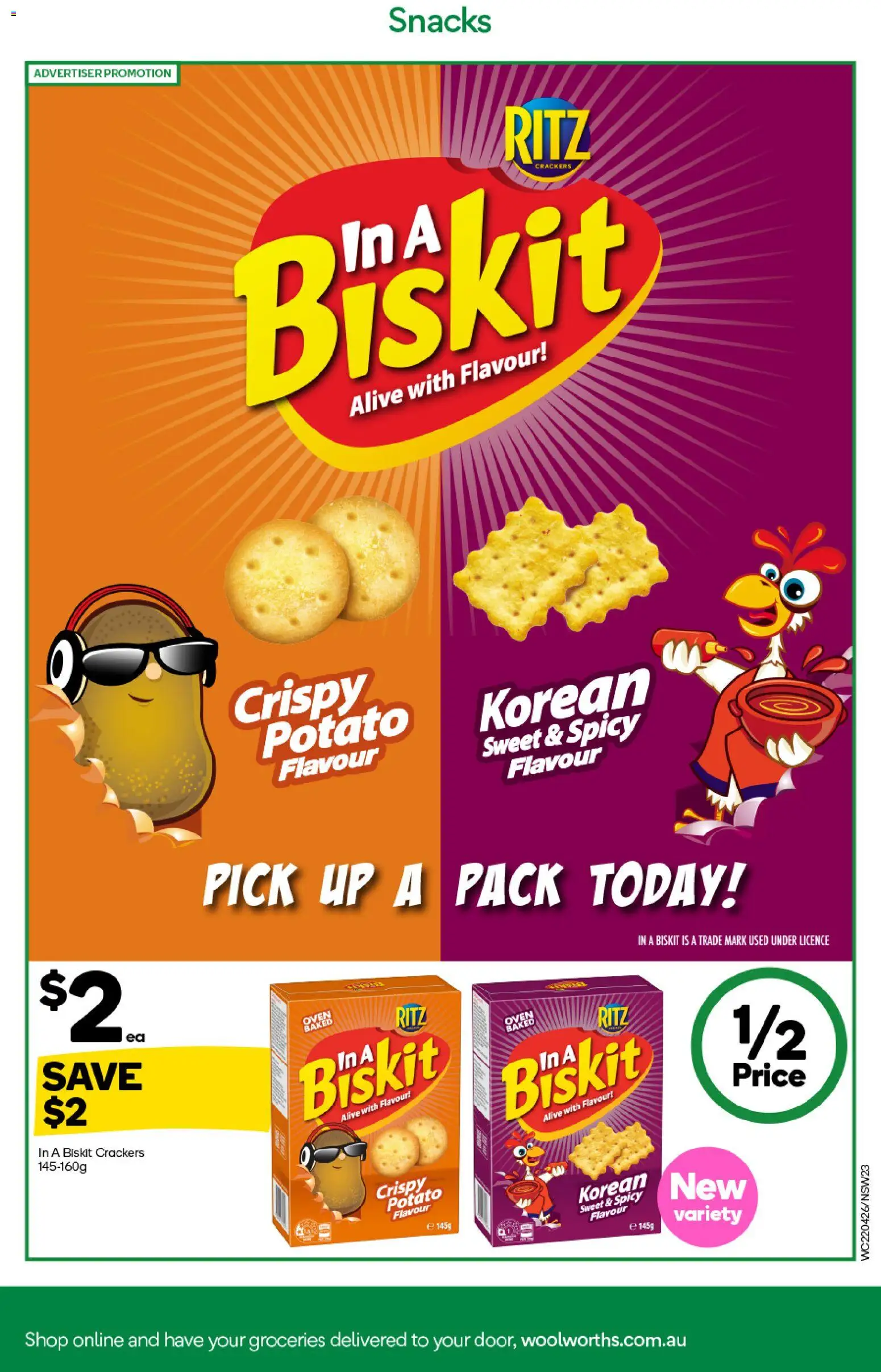 Woolworths catalogue  - page 23- valid from 22/04/2026