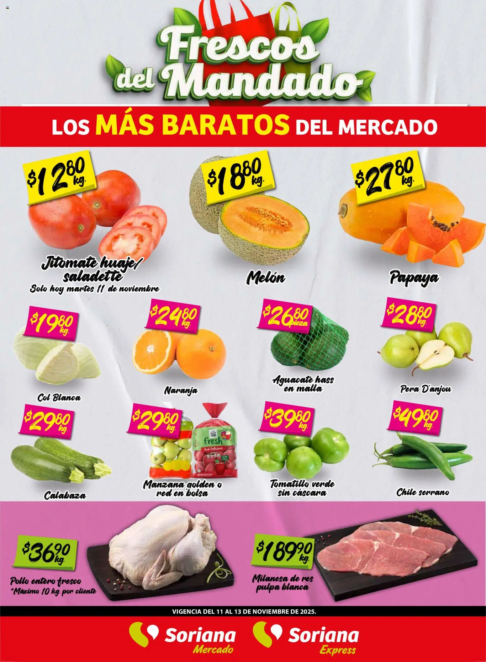 Soriana - Frescos del Mandado Mercado: Saltillo y Torreón - página 1- válido desde 11/11/2025