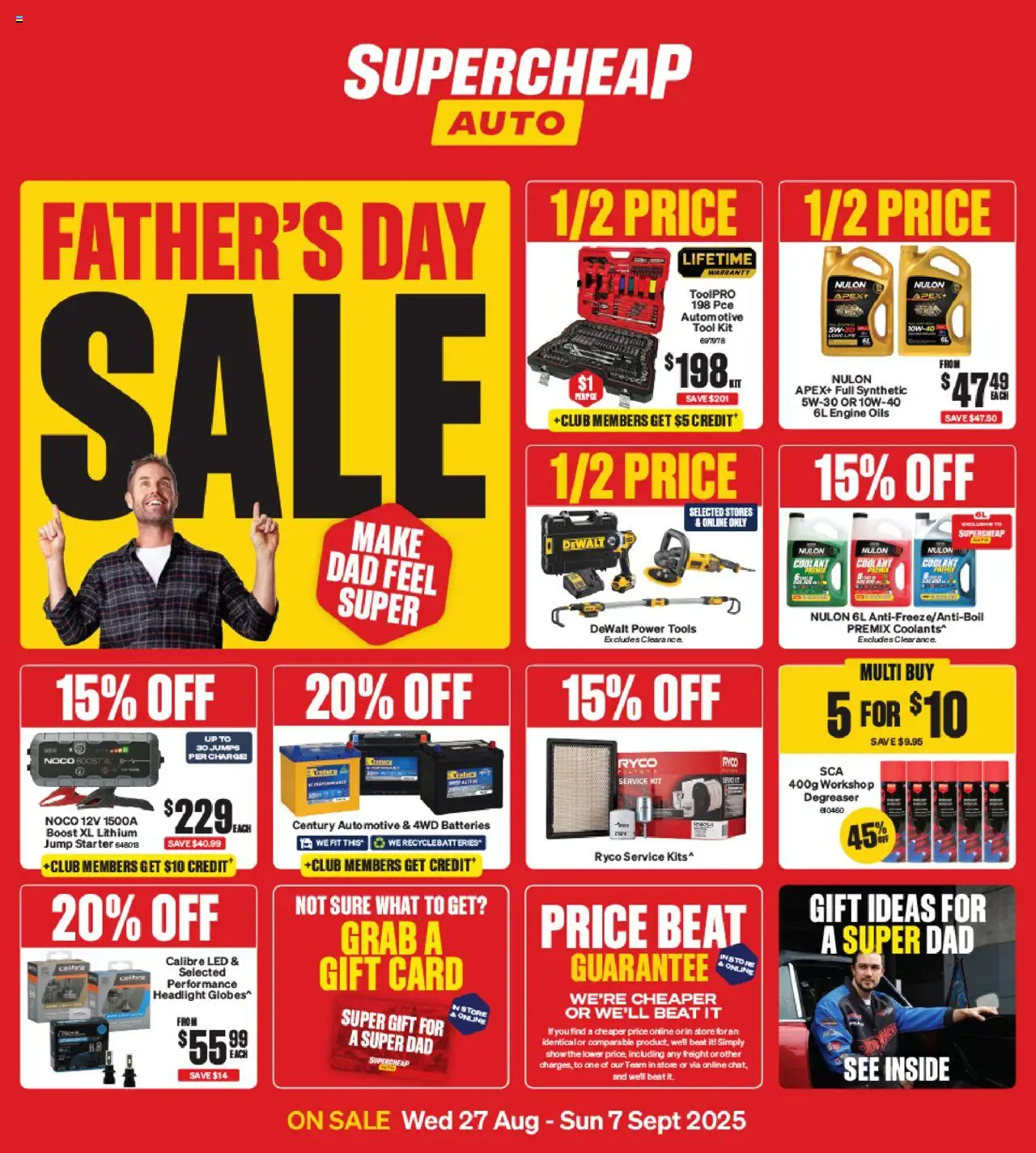 Supercheap Auto Catalogue - page 1- valid from 27/08/2025