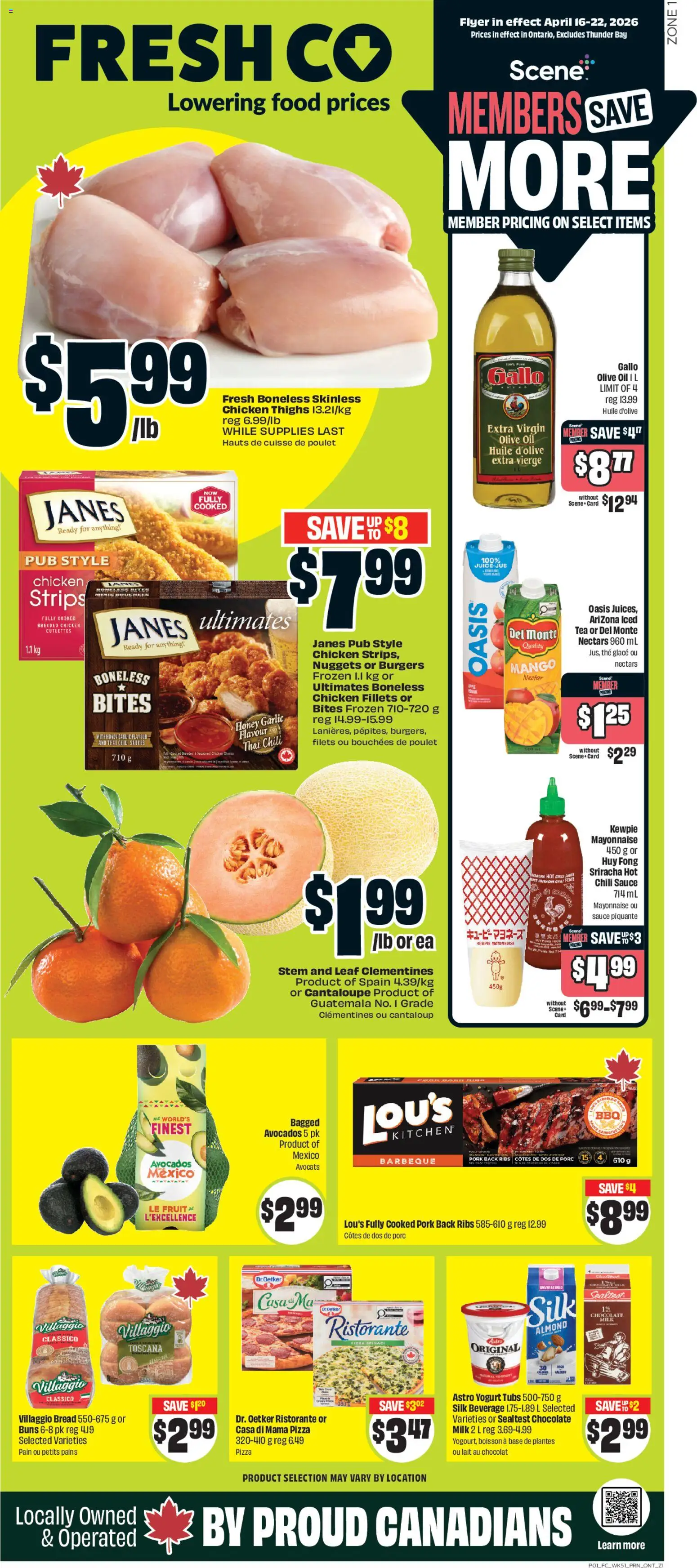 FreshCo weekly flyer / circulaire - page 1- valid from Apr 16, 2026