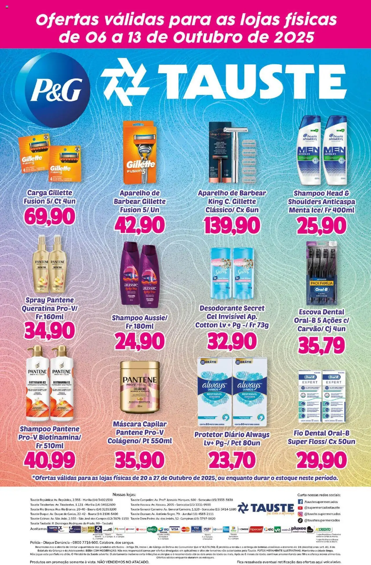 Tauste - Ofertas Especial P&G - página 1- válido a partir de 20/10/2025
