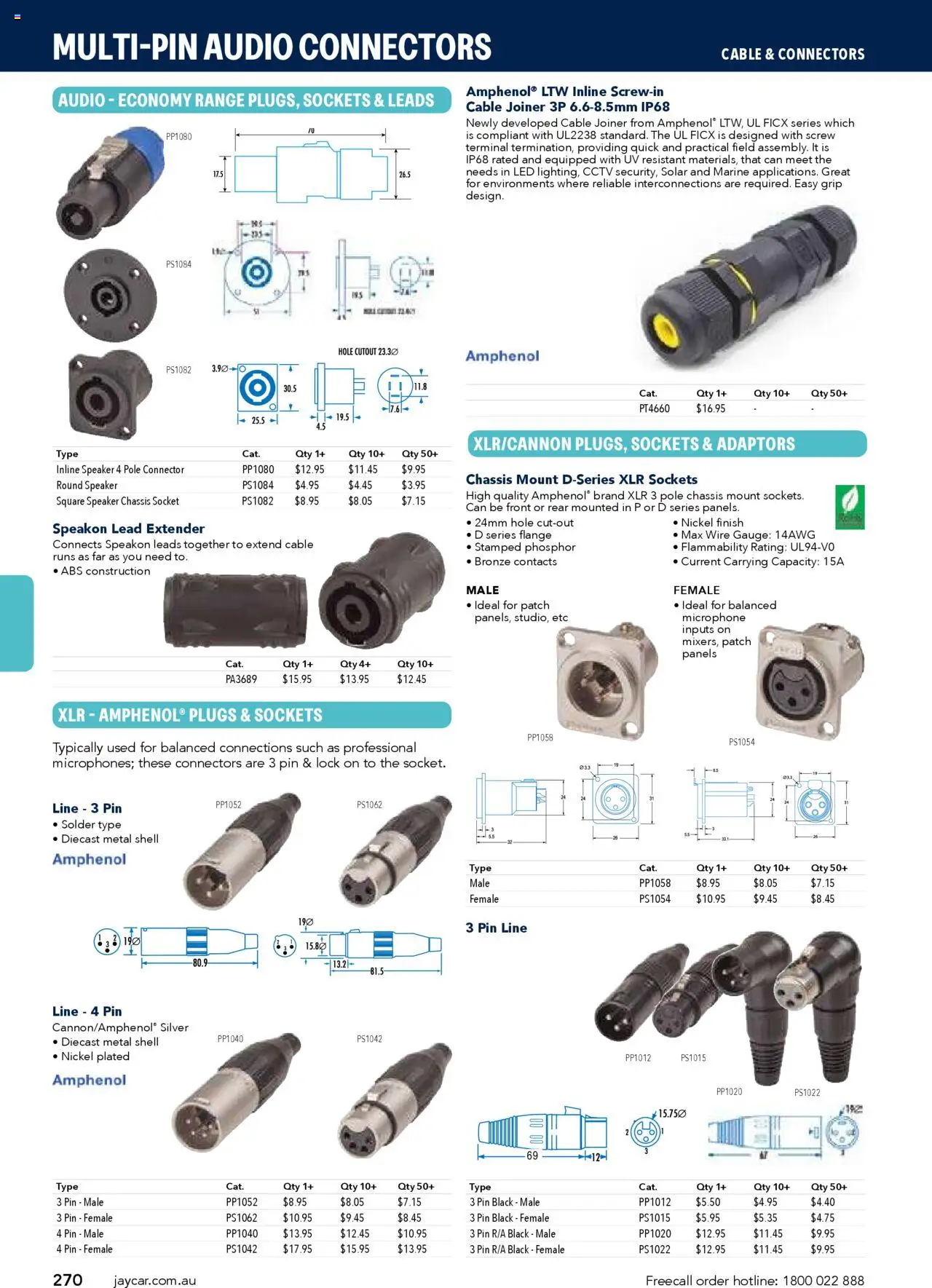 Jaycar Engineering & Scientific Catalogue 2025/2026  - page 270- valid from 09/07/2025
