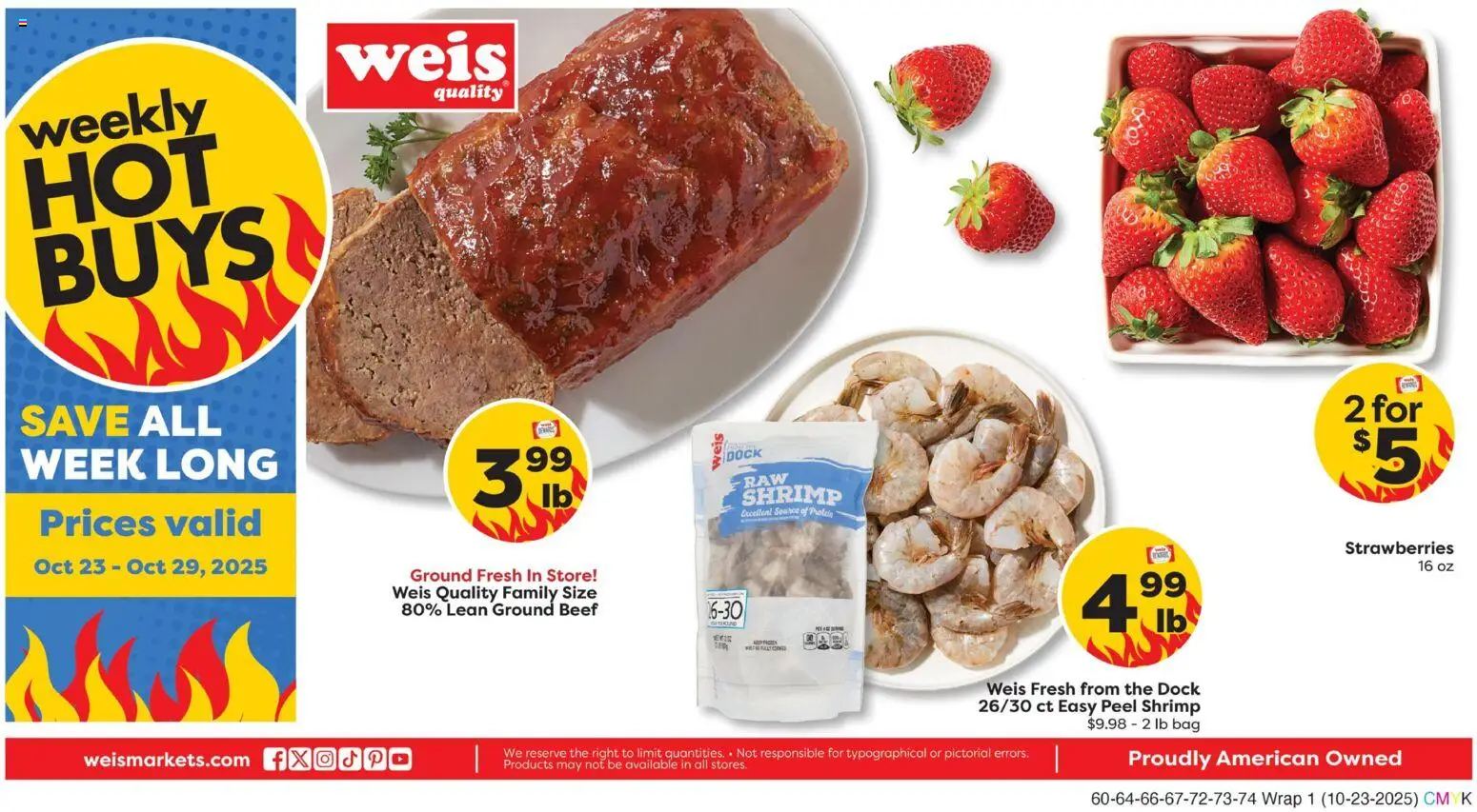 Weis Weekly Circular - NY - page 1- valid from 10/23/2025