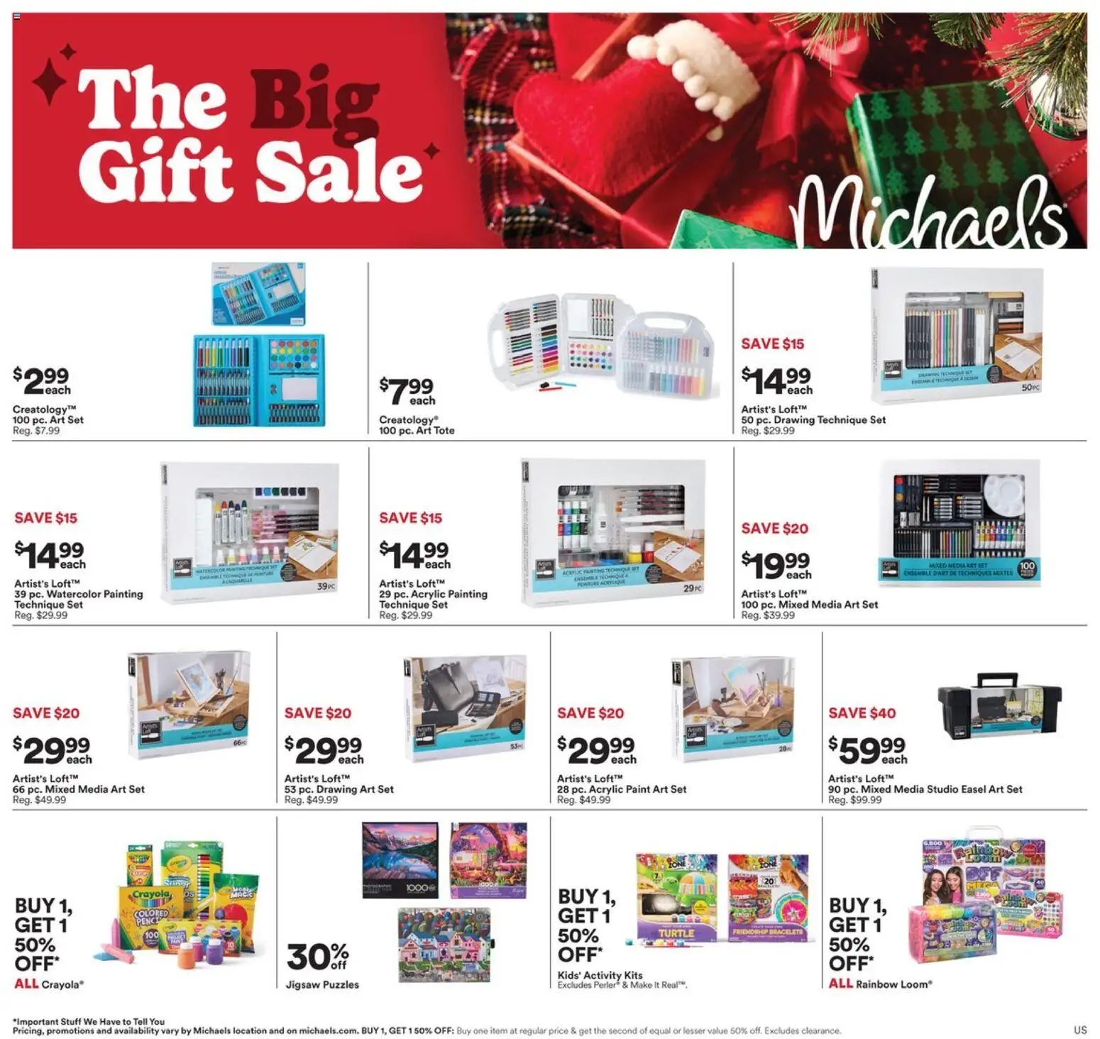 Michaels Weekly Ad - page 1- valid from 12/21/2025