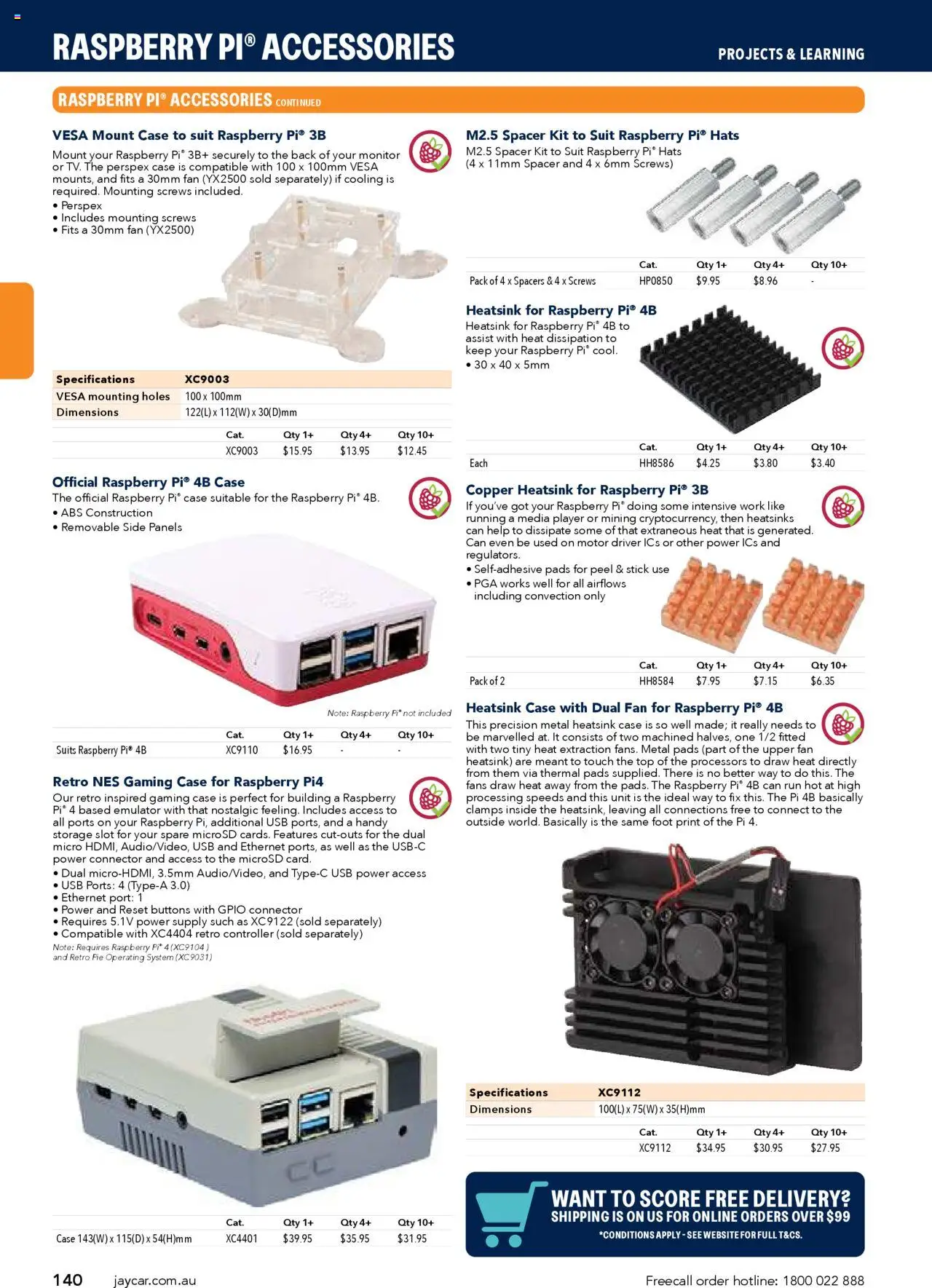 Jaycar Engineering & Scientific Catalogue 2025/2026  - page 140- valid from 09/07/2025