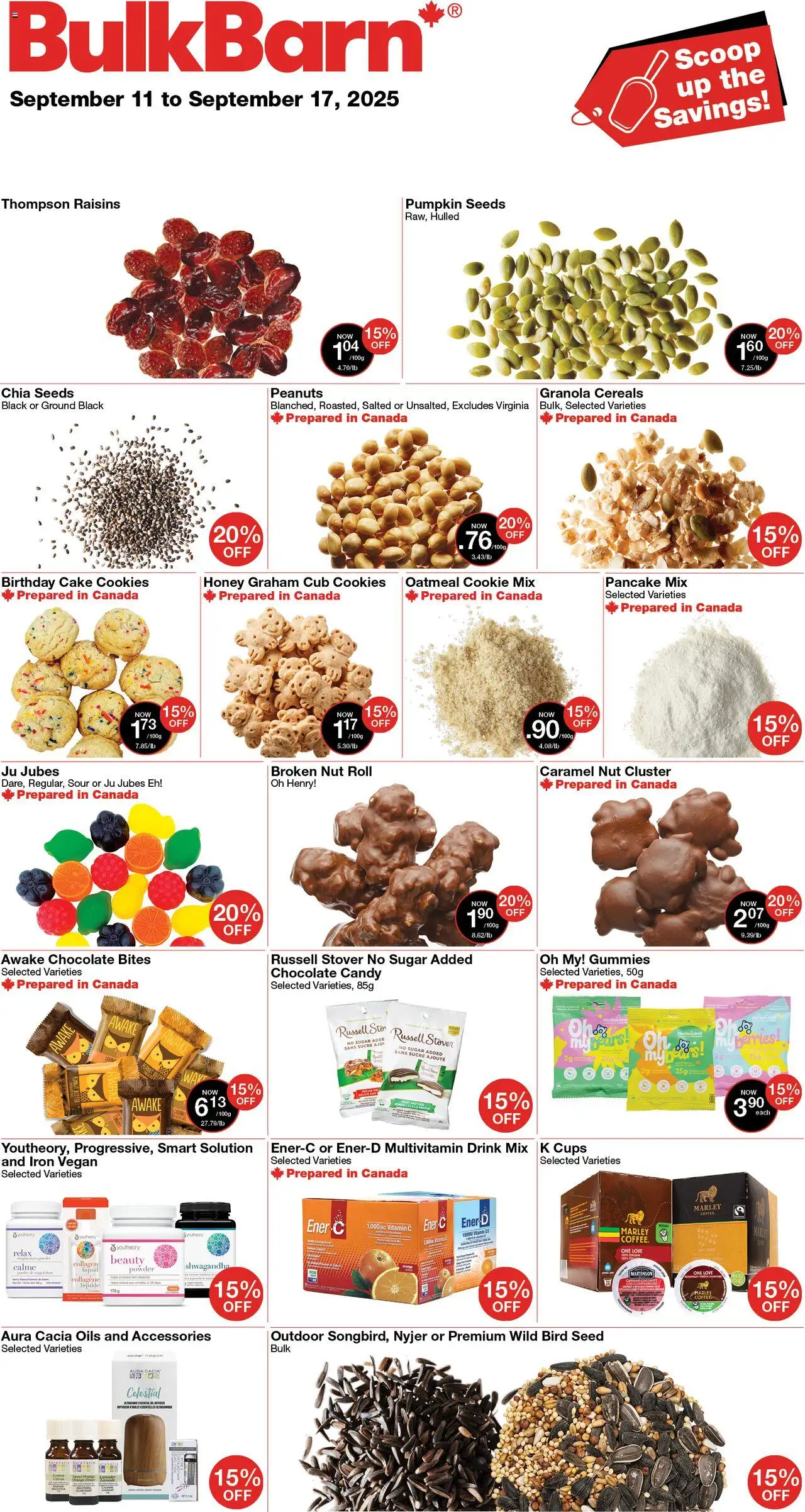 Bulk Barn weekly flyer - page 1- valid from Sep 11, 2025