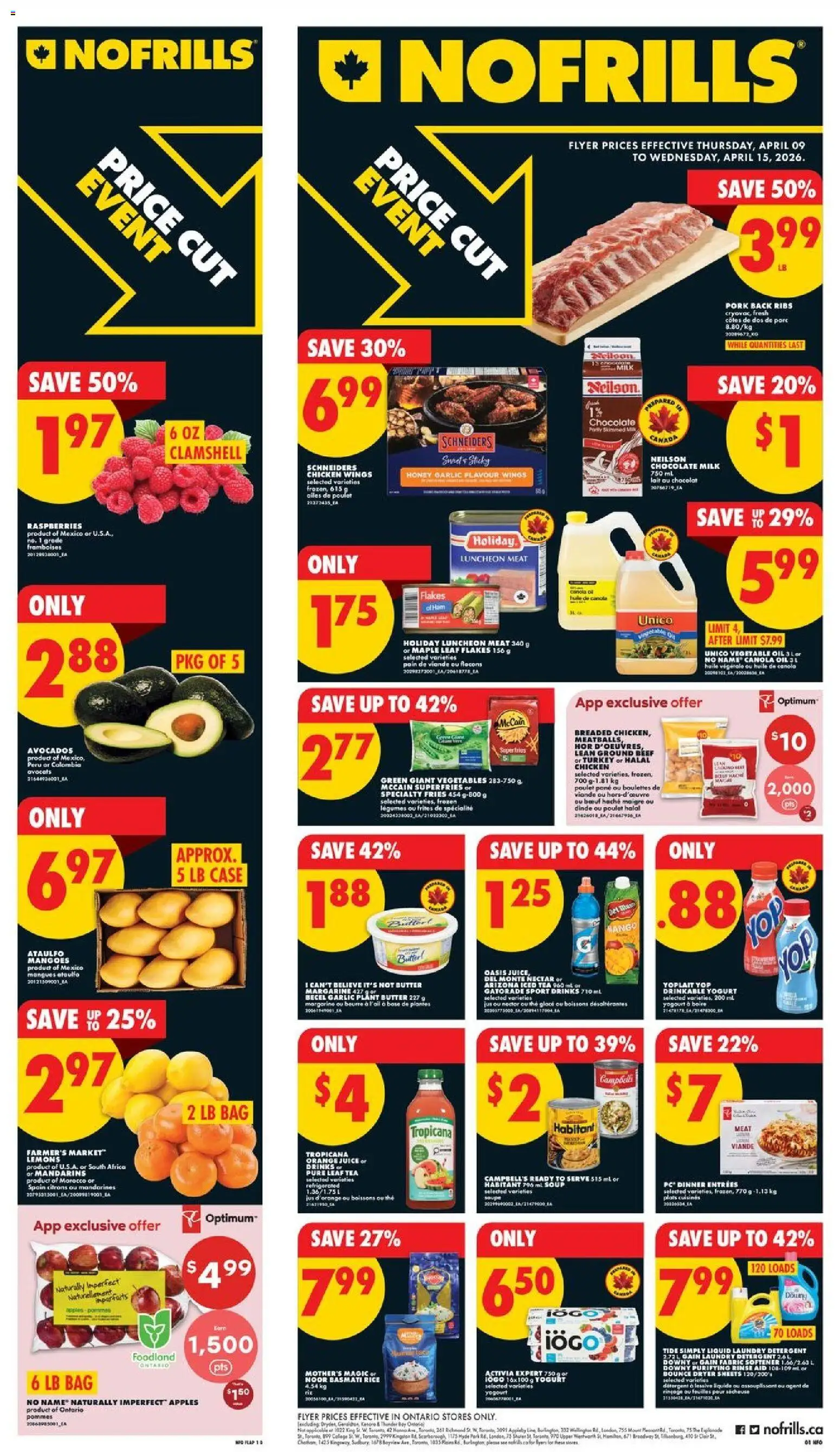 No Frills weekly flyer / circulaire - page 1- valid from Apr 9, 2026