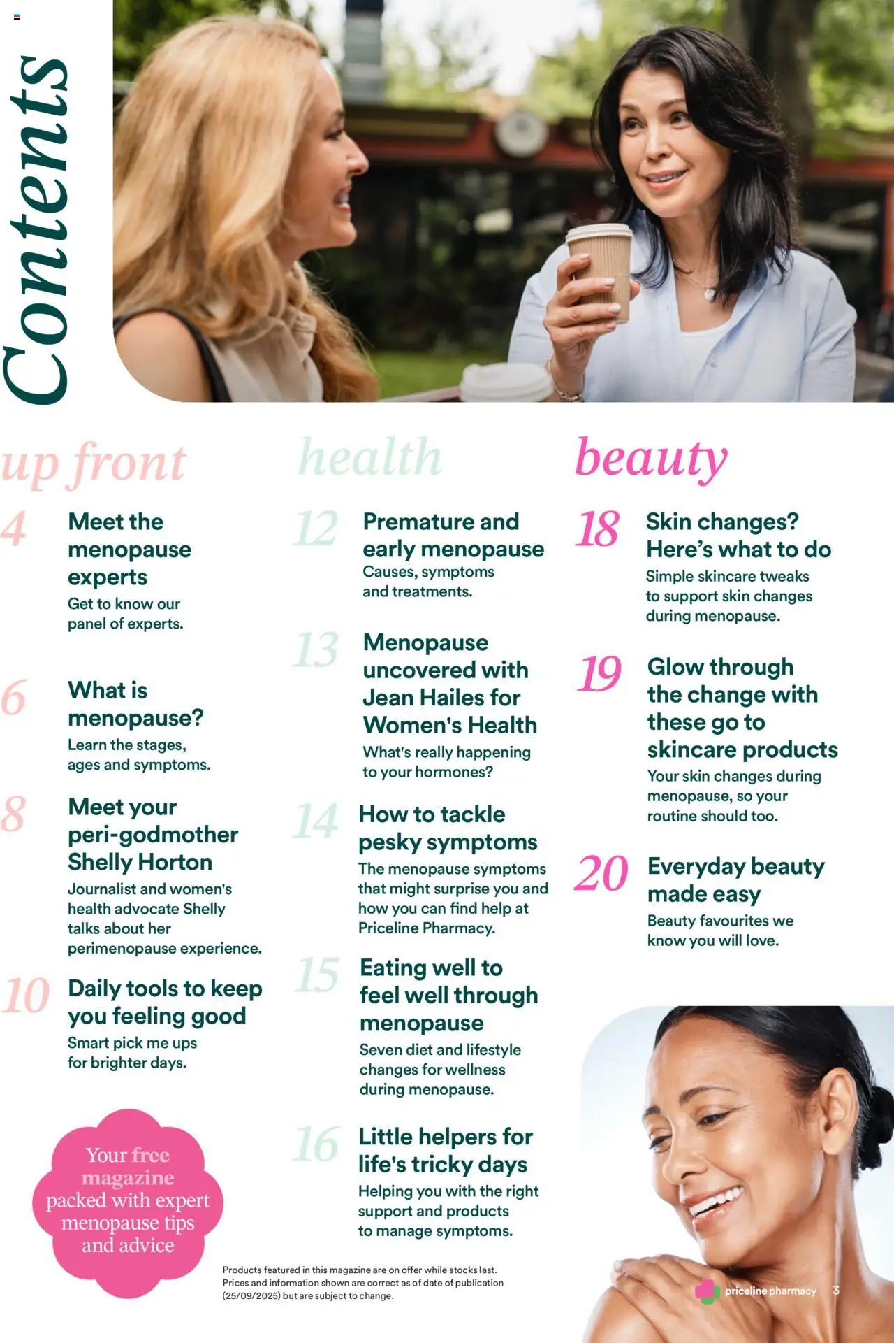 Priceline Pharmacy Anything Menopause Magazine - page 3- valid from 02/10/2025