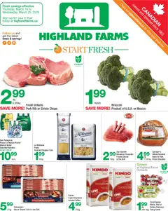 Preview Highland Farms weekly flyer / circulaire valid from Mar 19, 2026