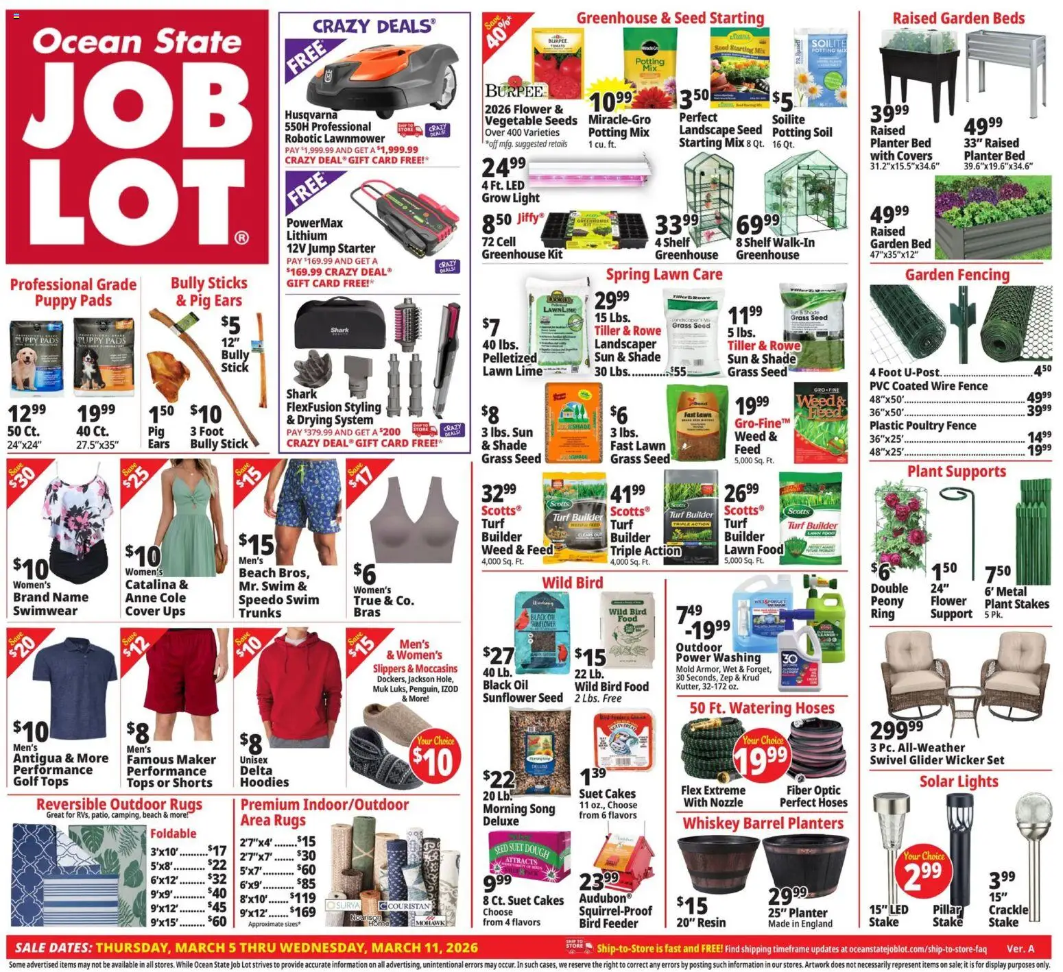 Ocean State Job Lot Weekly Ad - page 1- valid from 03/05/2026