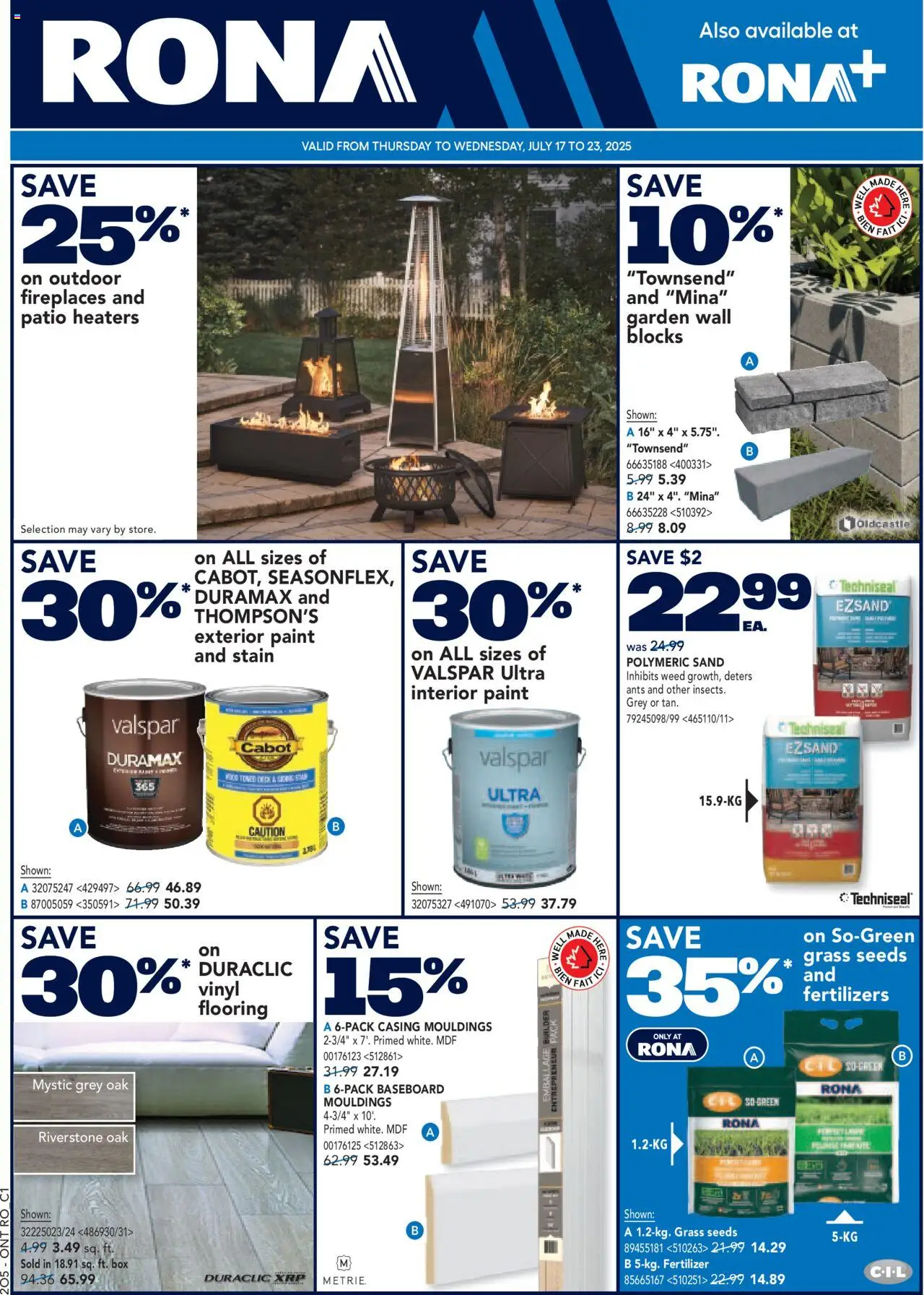 Rona weekly flyer / circulaire - page 1- valid from Jul 17, 2025