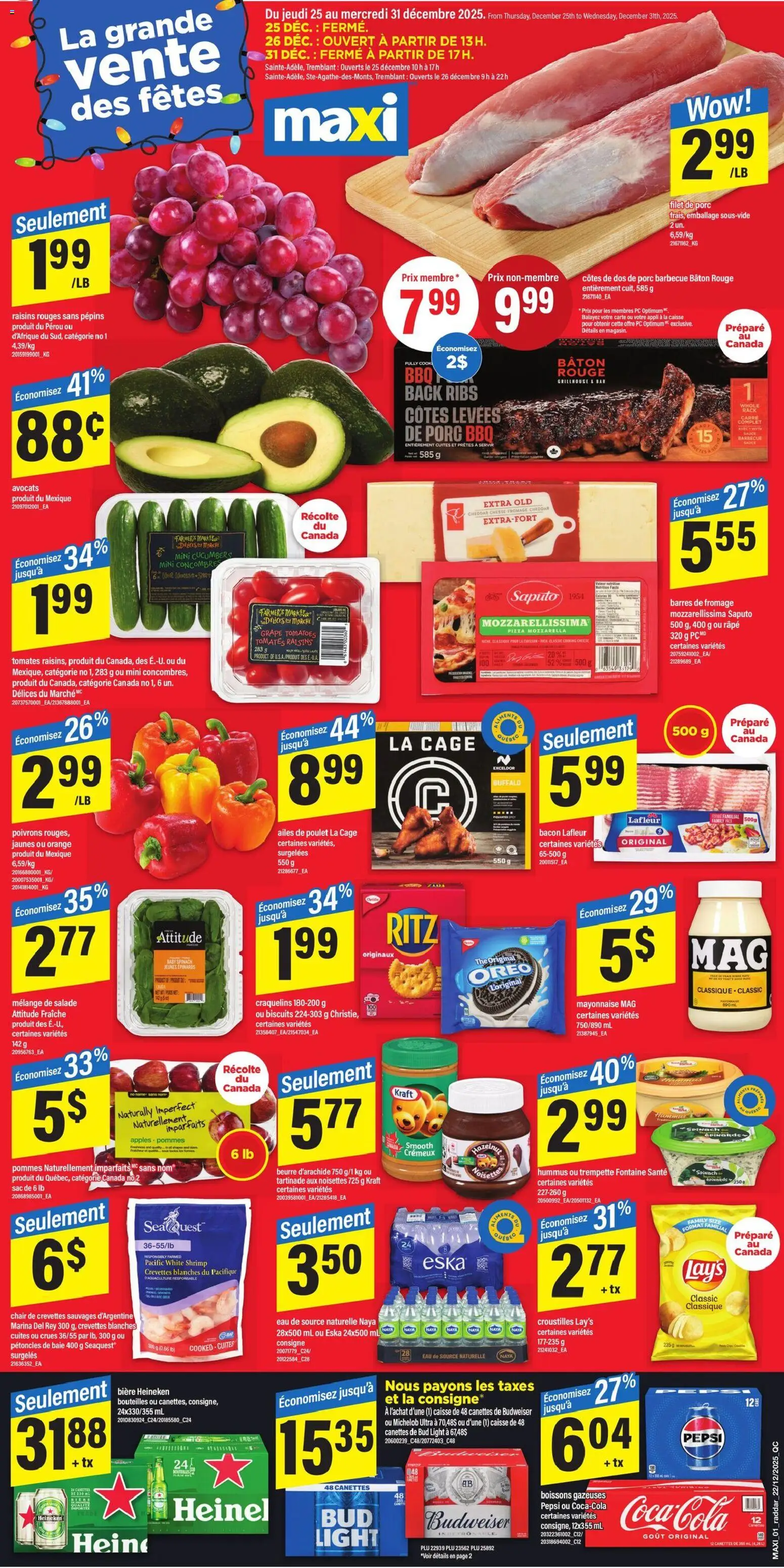 Maxi weekly flyer / circulaire - page 1- valid from Dec 25, 2025