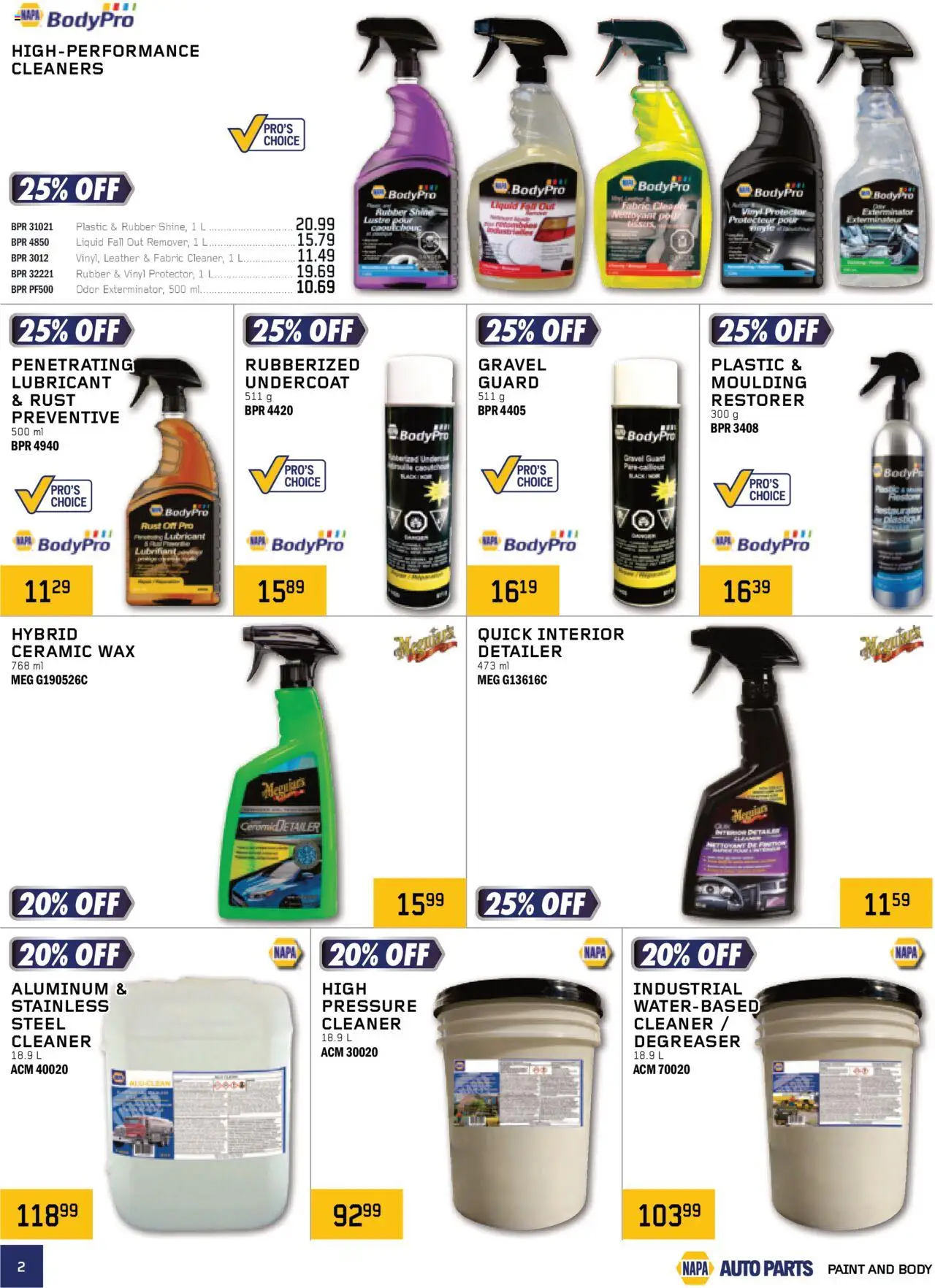 NAPA Auto Parts - CMAX Catalog - page 2- valid from Oct 1, 2025